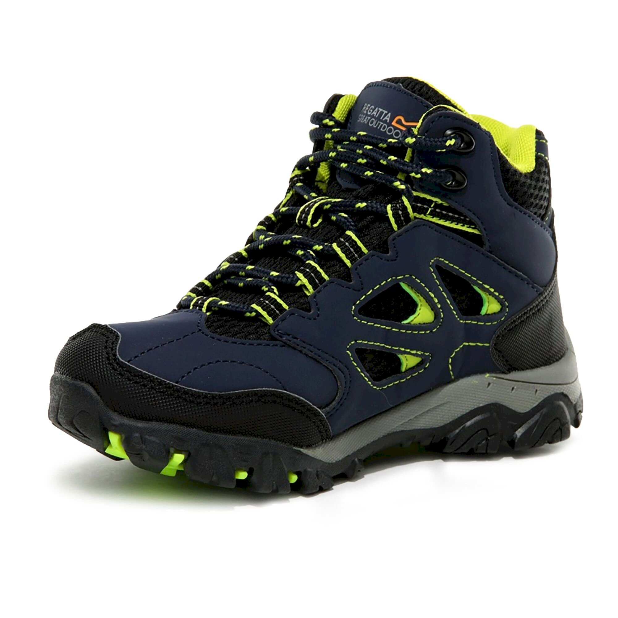 Kids' Holcombe Waterproof Mid Walking Boots | Navy Lime Punch