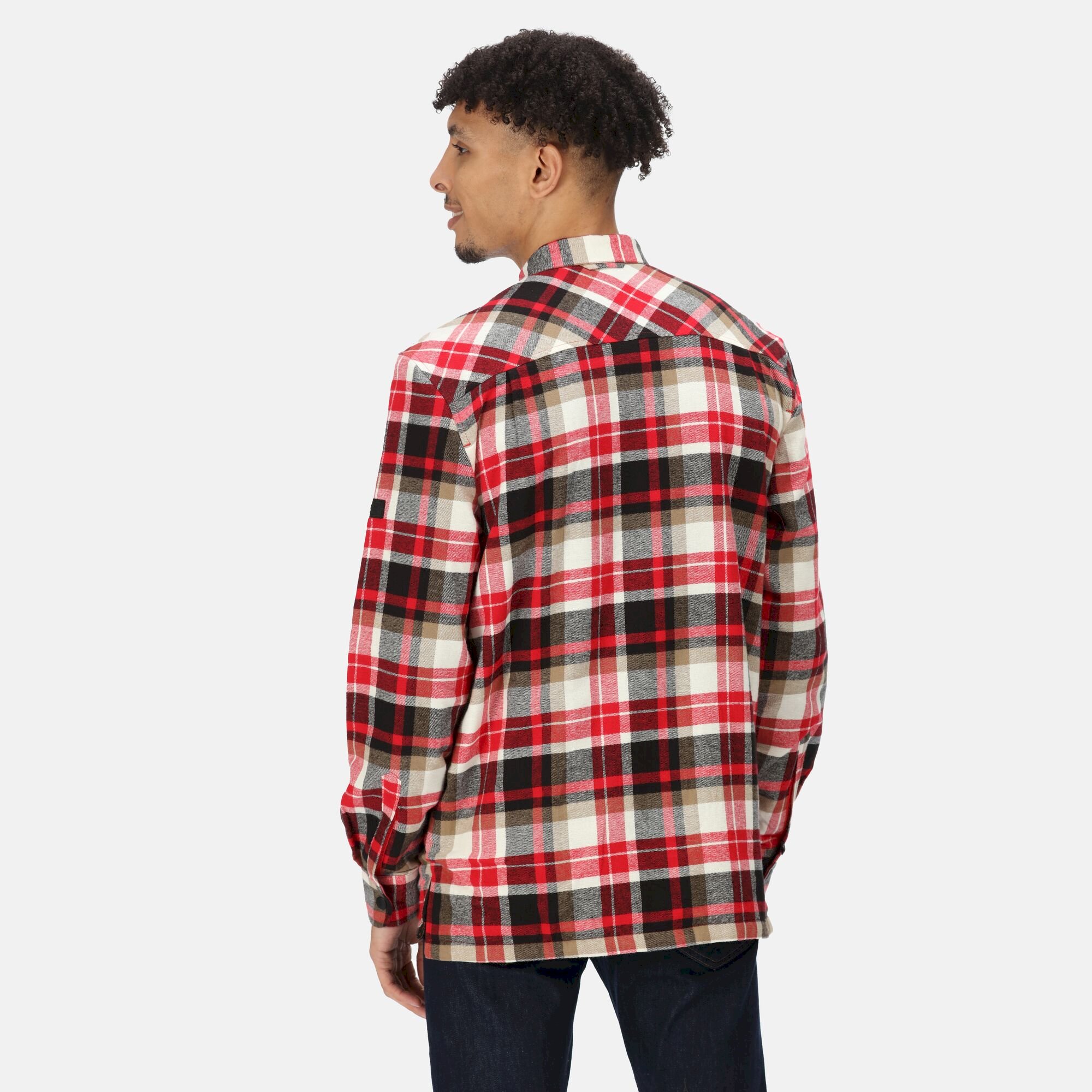 Men's Thamos Long Sleeved Checked Shirt | Classic Red Check