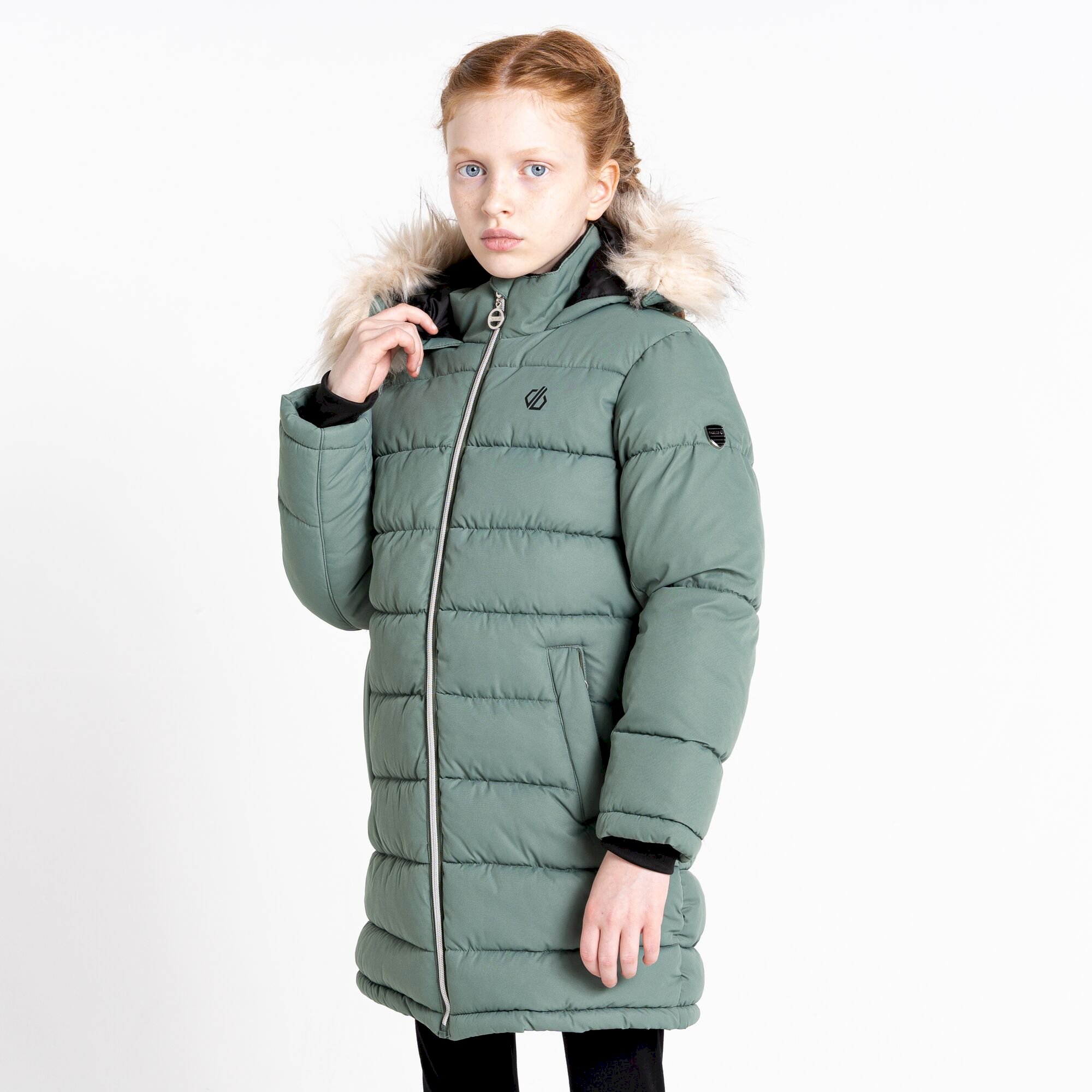 Dare 2b - Girls' Striking II Waterproof Jacket | Duck Green
