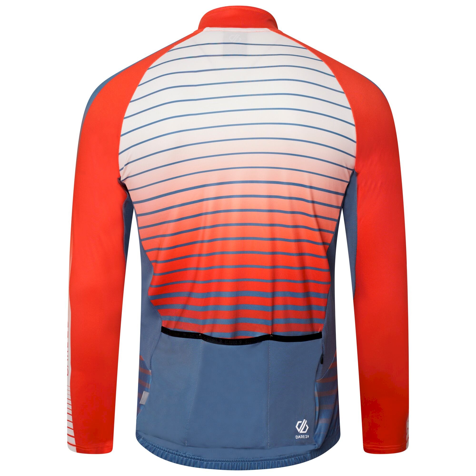 Dare 2b - Men's AEP Virtuous Long Sleeved Cycling Jersey | Stellar Blue Underlined Print