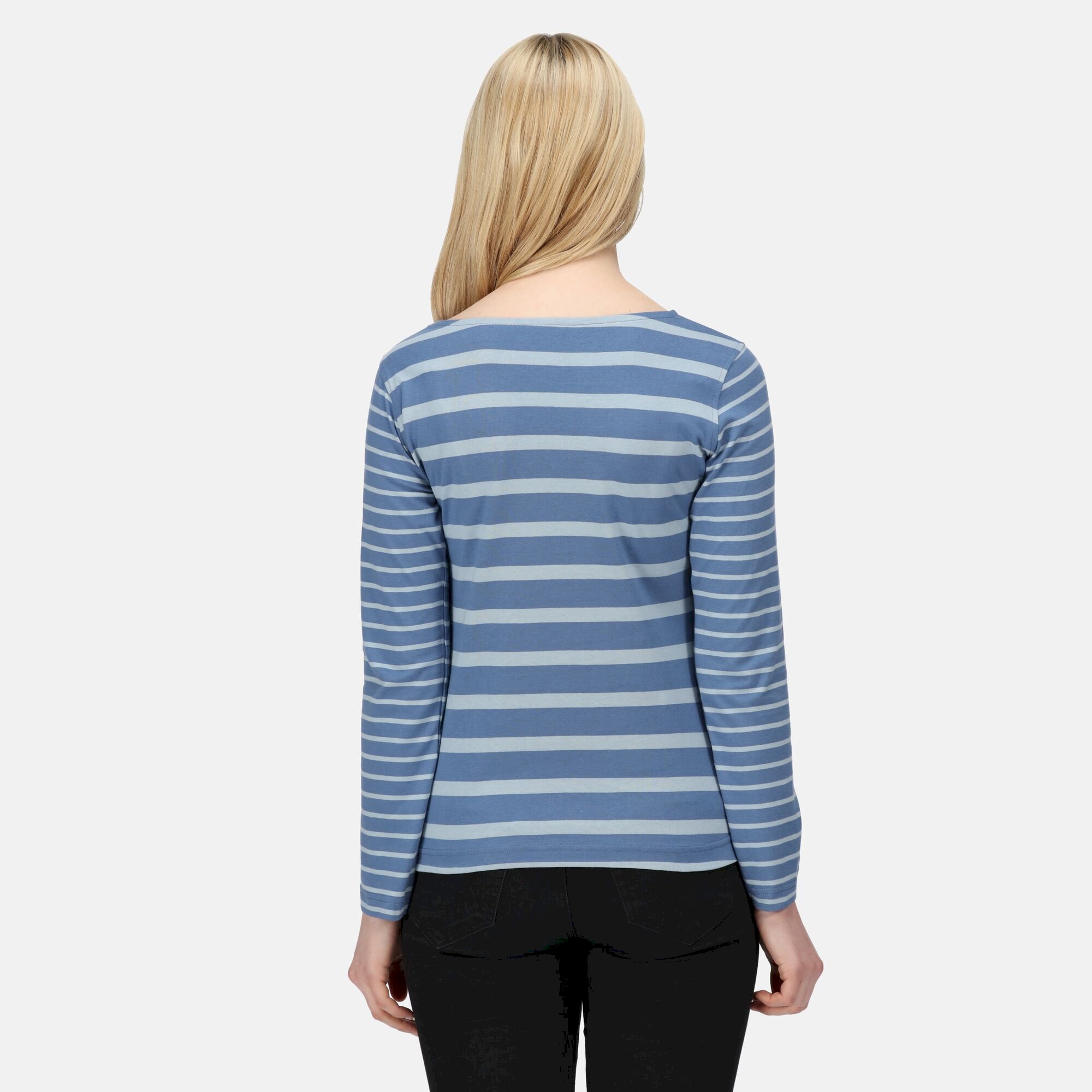 Women's Farida Striped T-Shirt | Slate Blue Ice Grey