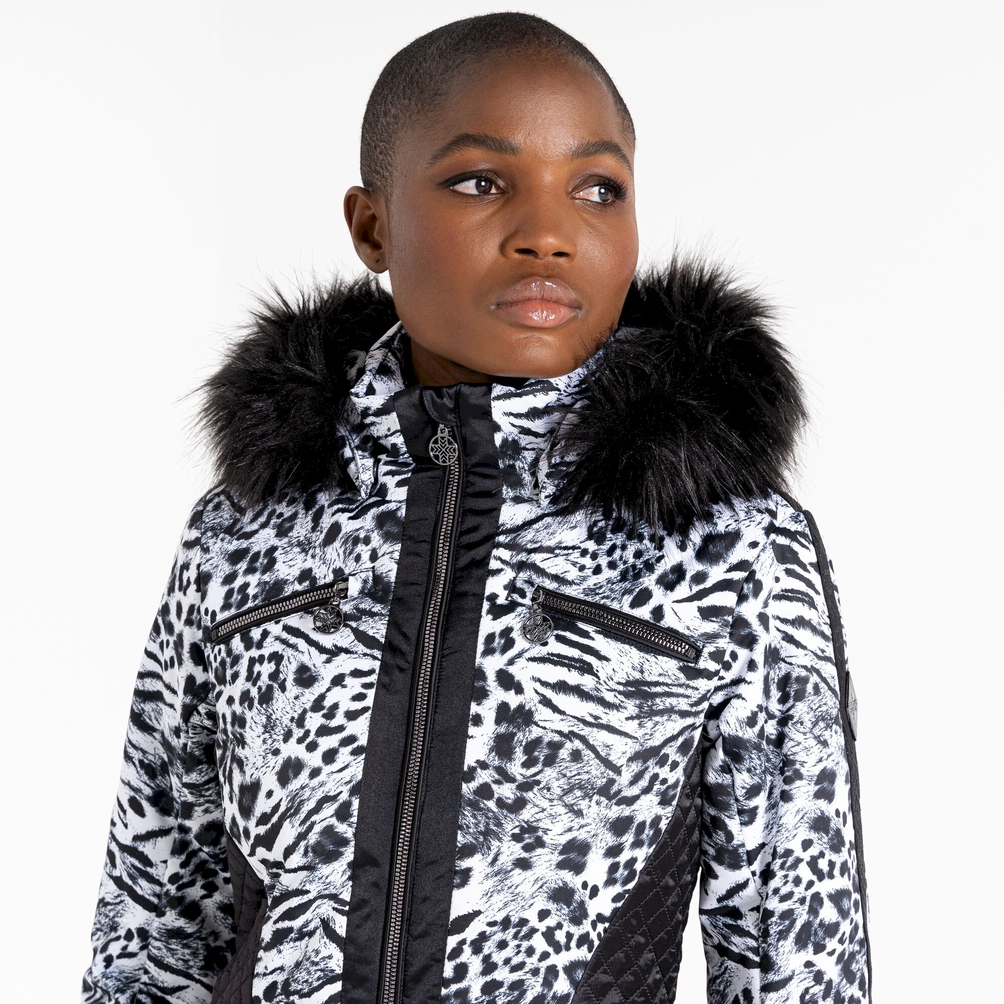 Dare 2b - Women's Mastery Ski Jacket | White Animal Print