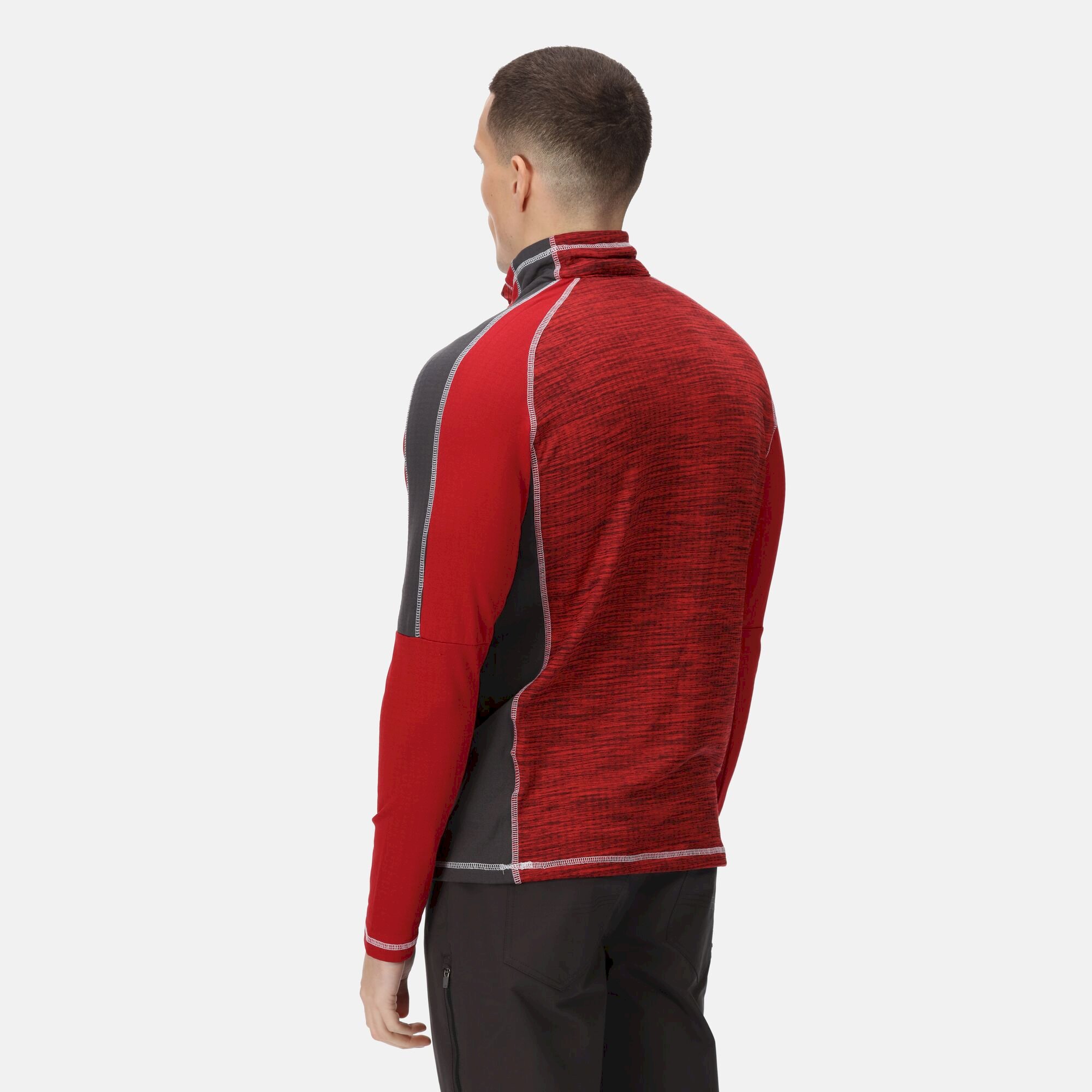 Men's Hepley Half Zip Lightweight Fleece | Chinese Red Dark Red