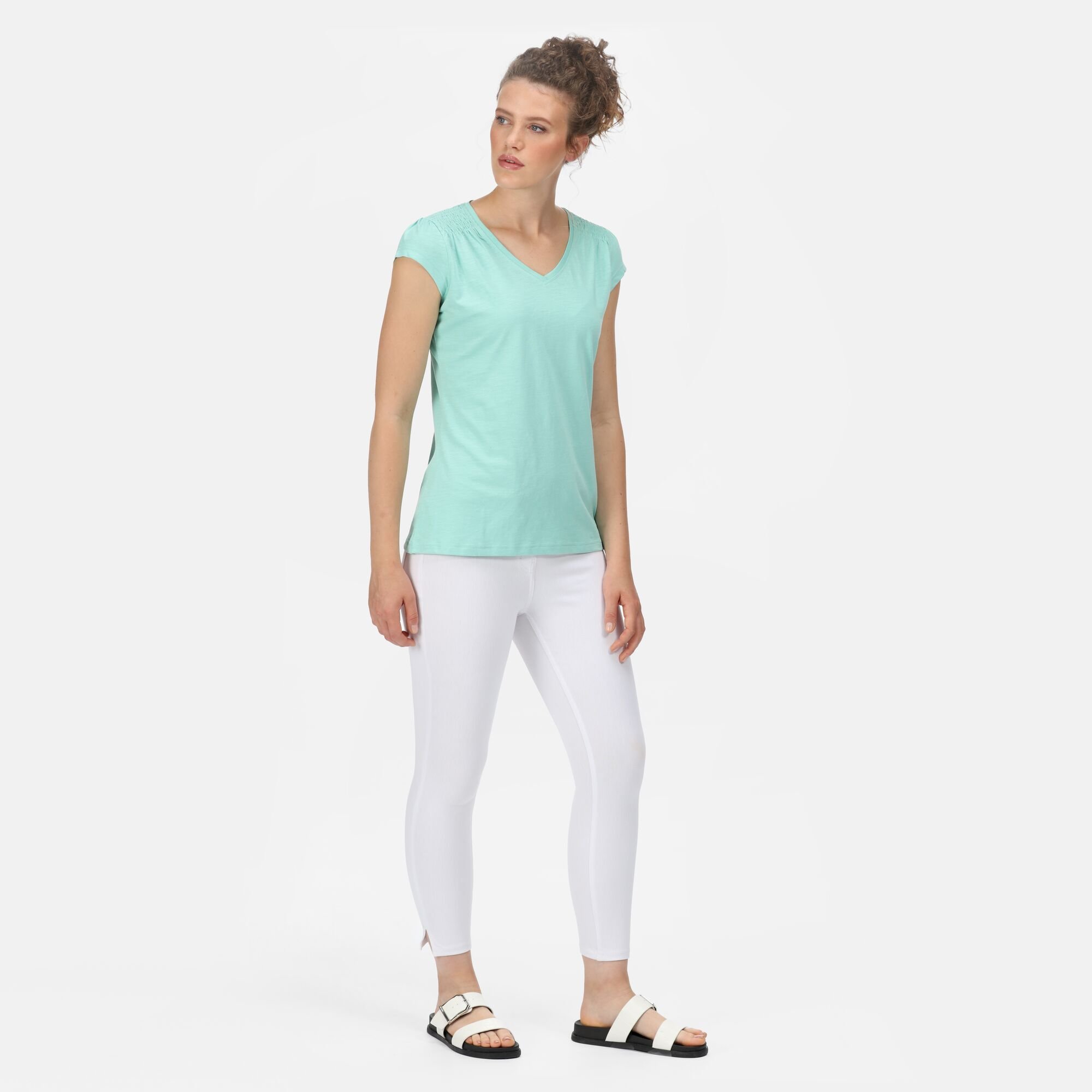 Women's Francine V-Neck T-Shirt | Ocean Wave