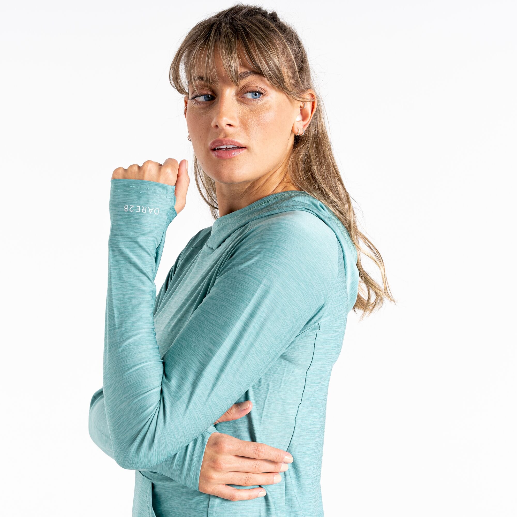 Dare 2b - Women's Sprint City Lightweight Hoodie | Canton Green Marl