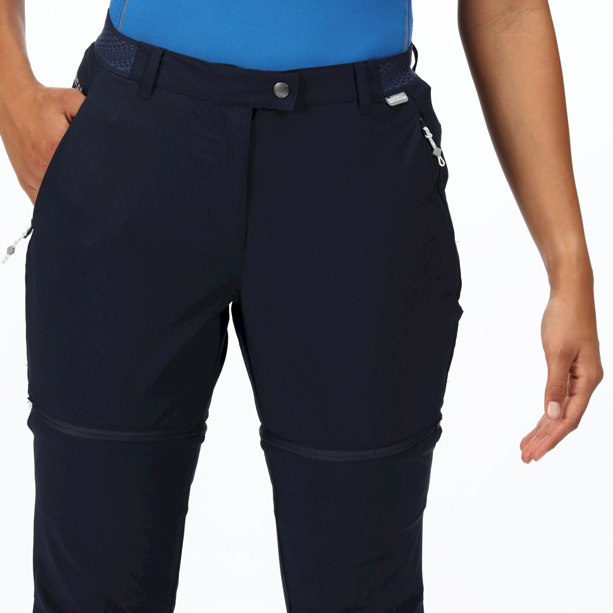 Women's Mountain Zip Off Walking Trousers | Navy