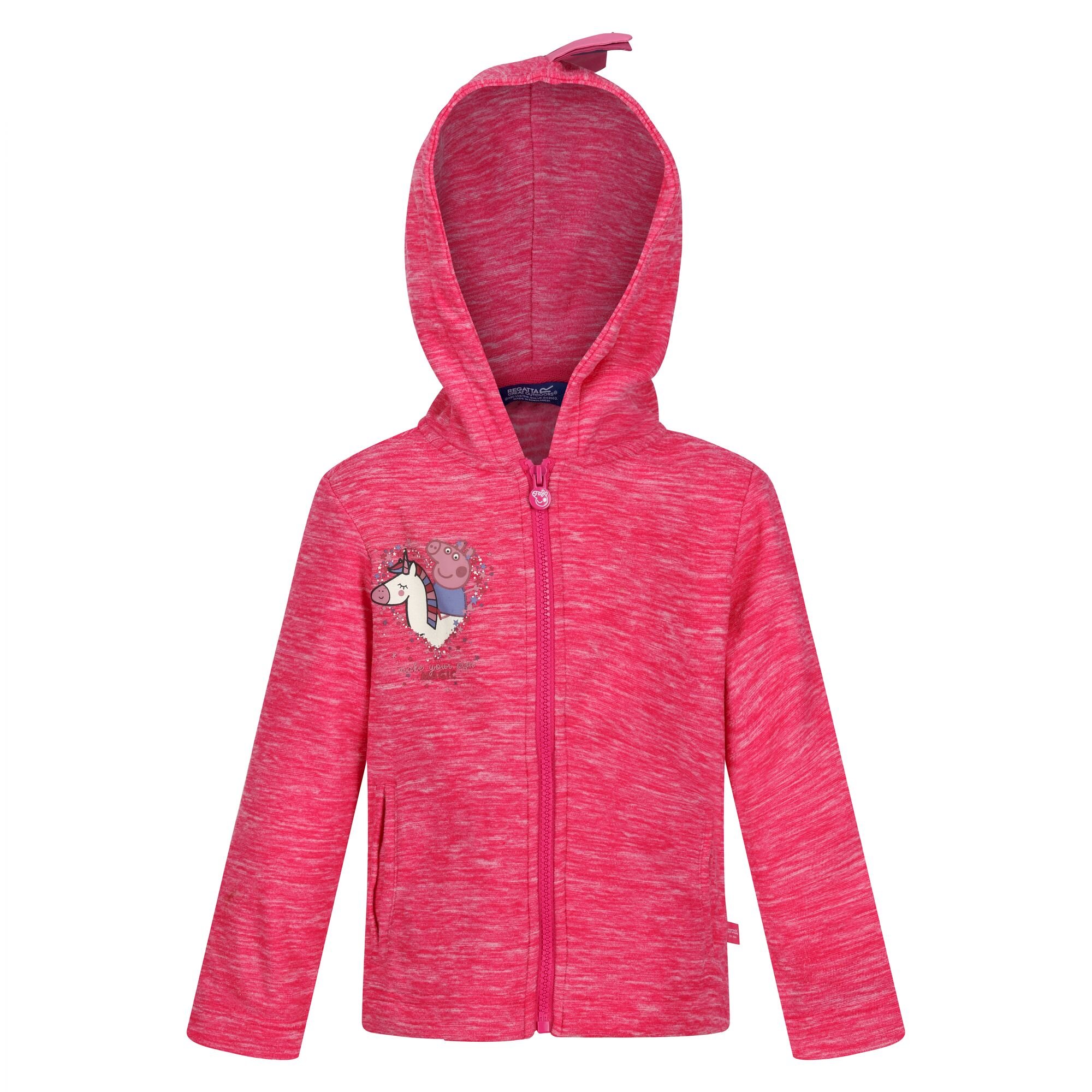Peppa Pig Full Zip Fleece | Pink Fusion Marl
