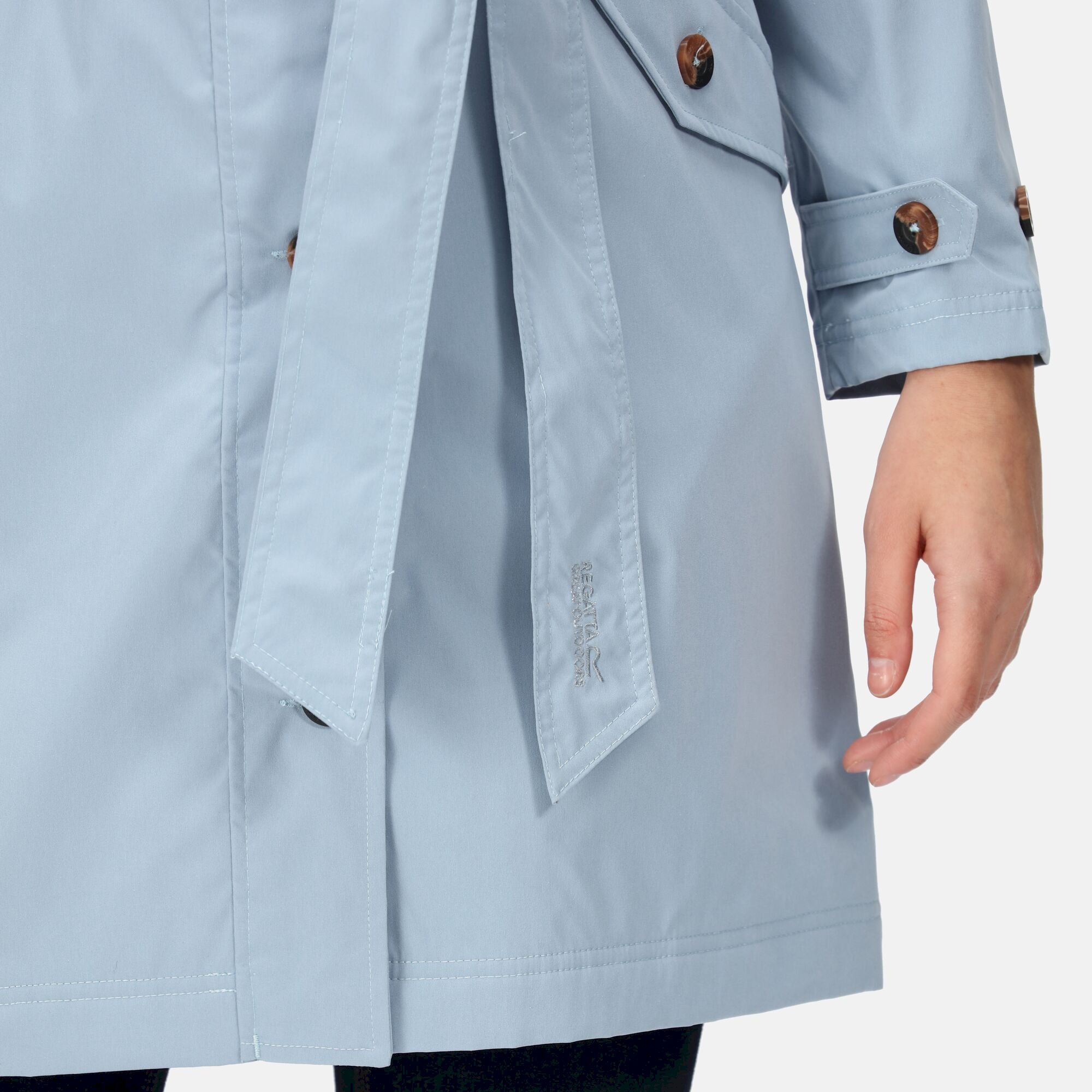 Women's Madalyn Waterproof Trench Coat | Ice Grey