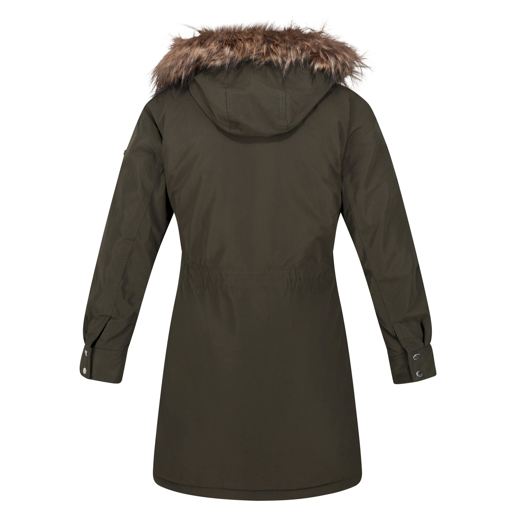 Women's Shiloh Fur Trim Parka Jacket | Dark Khaki