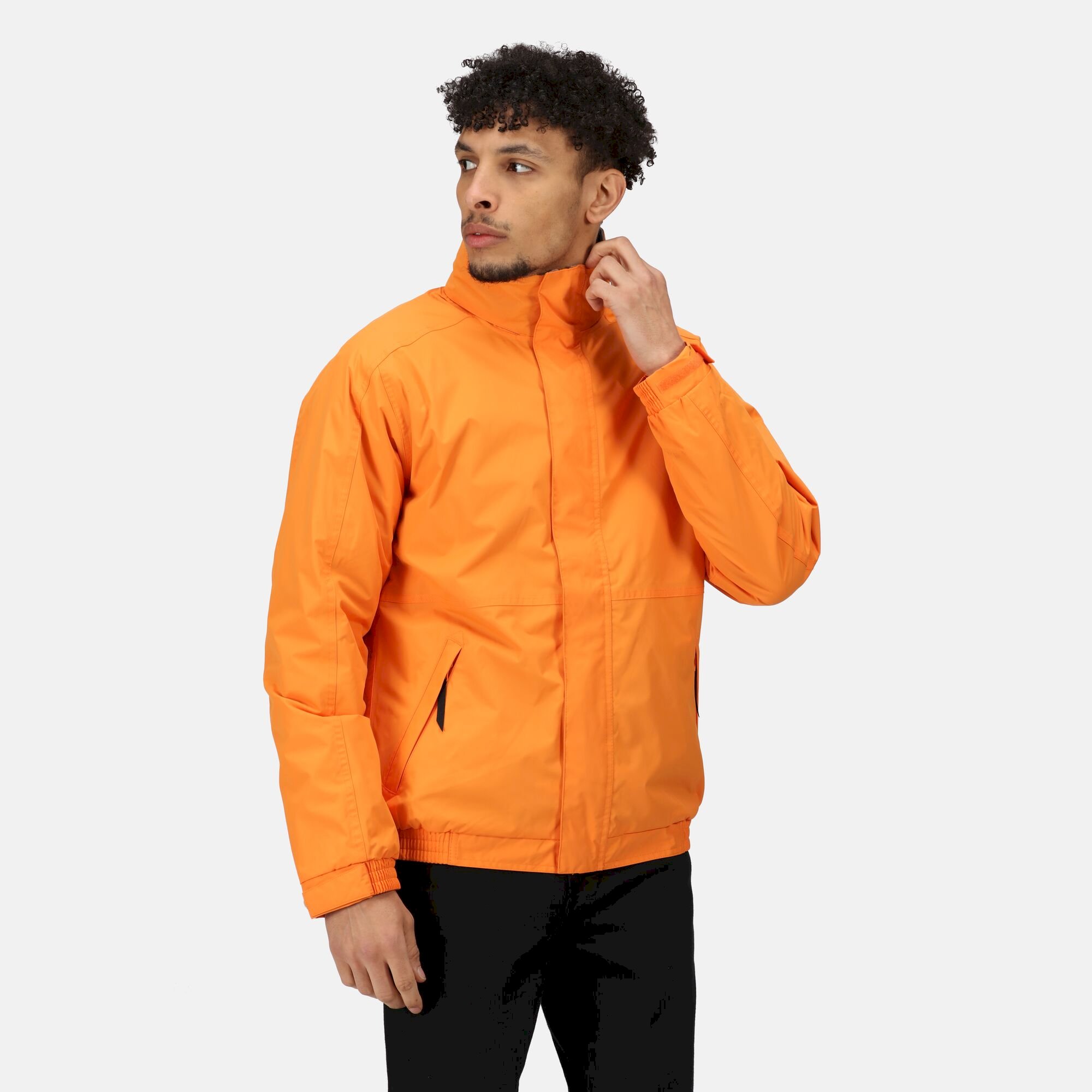 Men's Dover Fleece Lined Waterproof Insulated Bomber Jacket | Sun Orange Seal Grey
