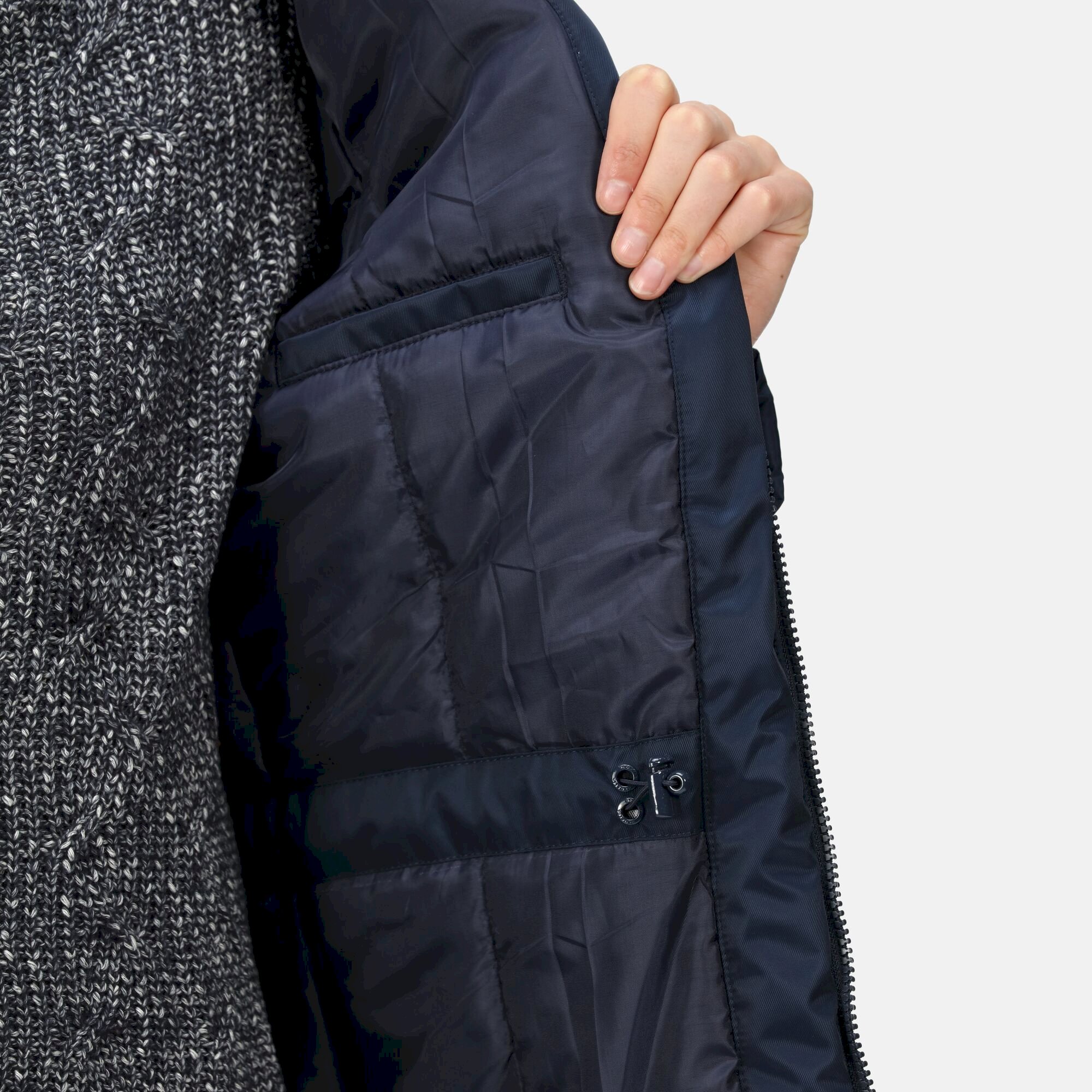 Women's Lyanna Fur Trim Parka Jacket | Navy