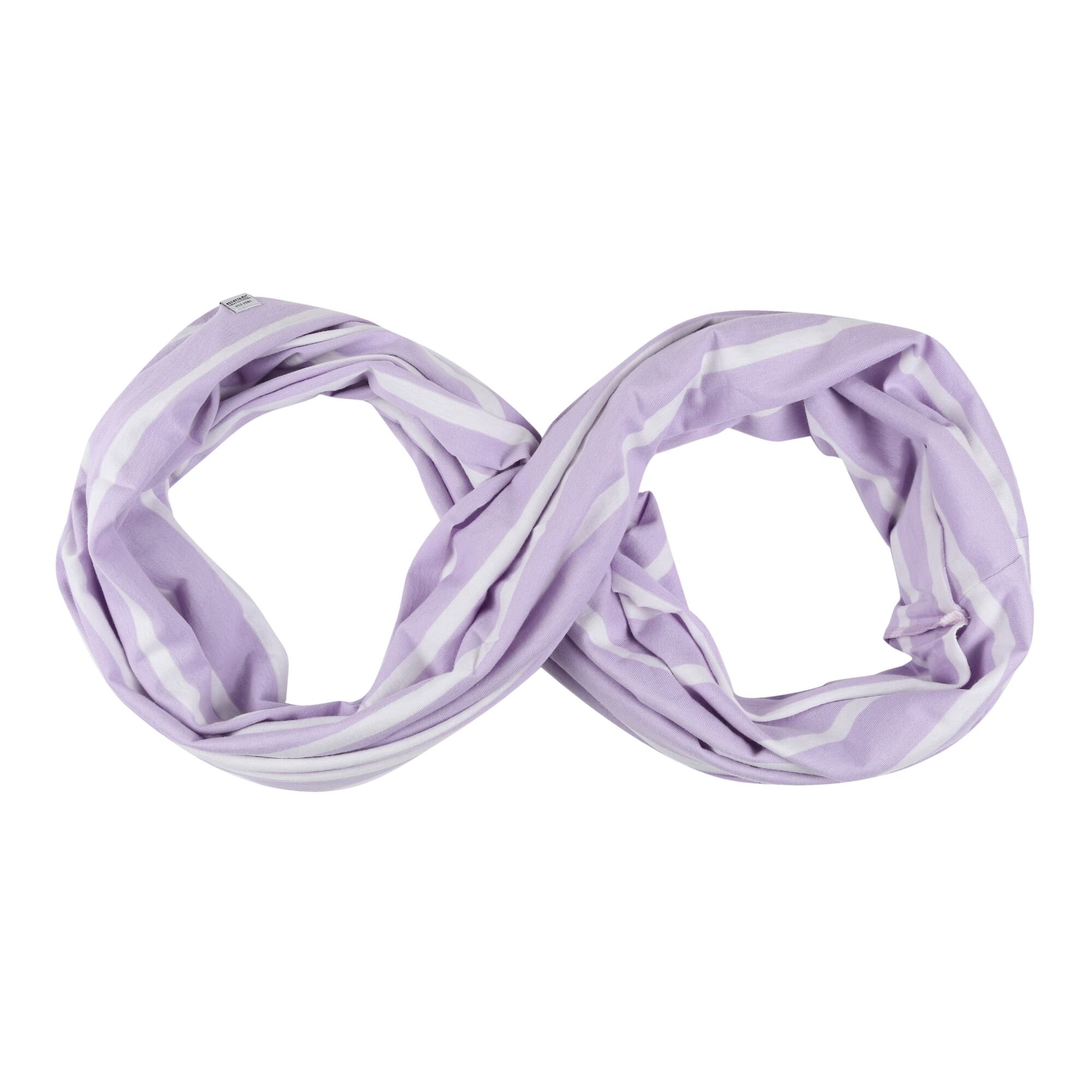 Shaila Striped Jersey Scarf | Pastel Lilac White