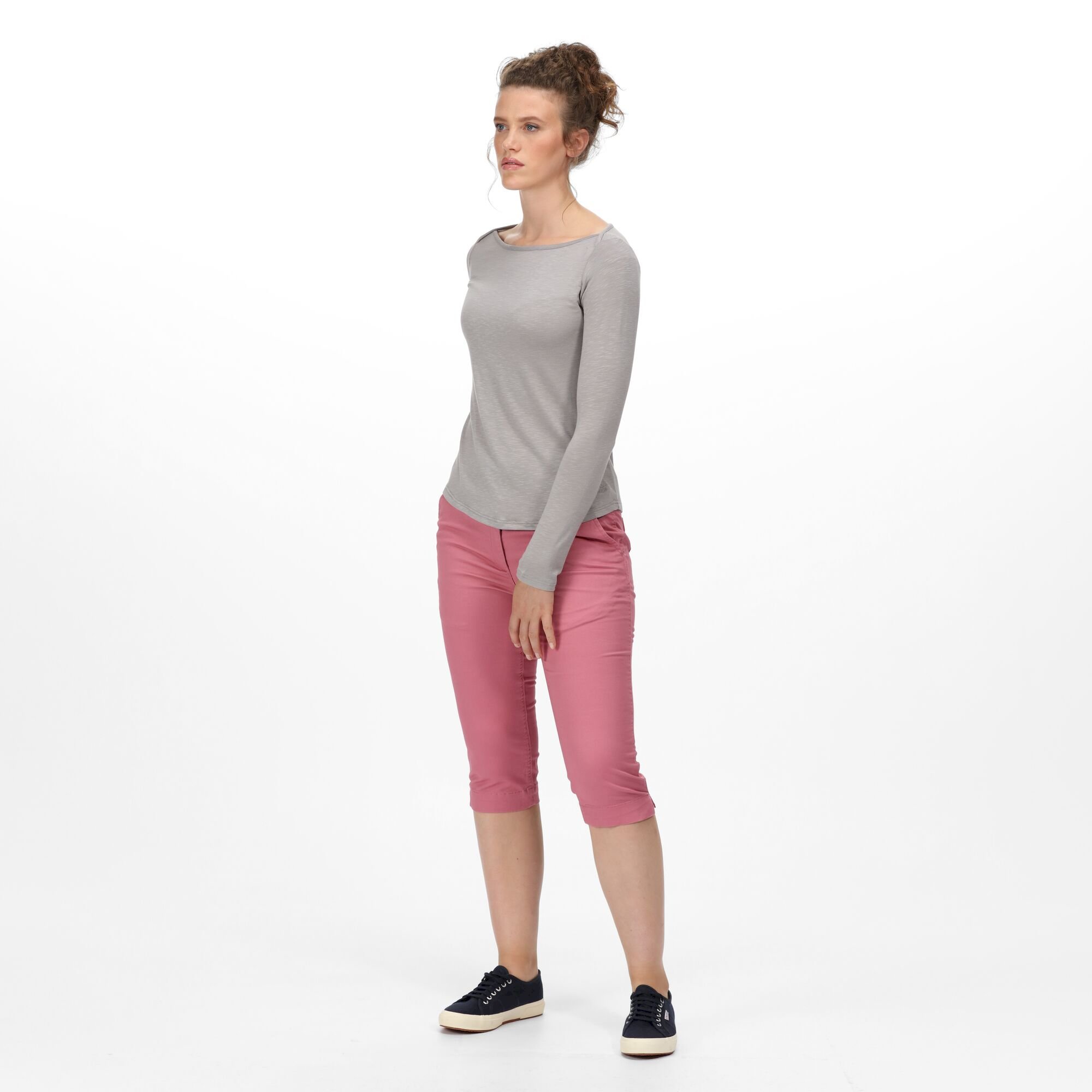 Women's Lakeisha Boat Neck Long Sleeve Top | Mineral Grey