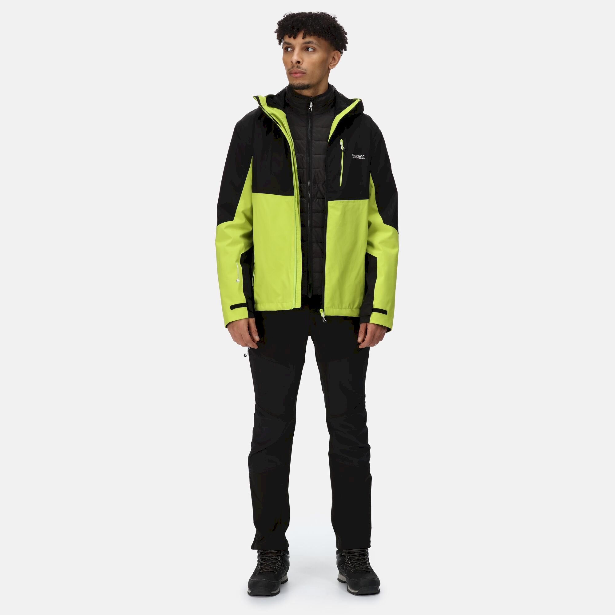 Men's Wentwood VII Waterproof Jacket | Black Bright Kiwi
