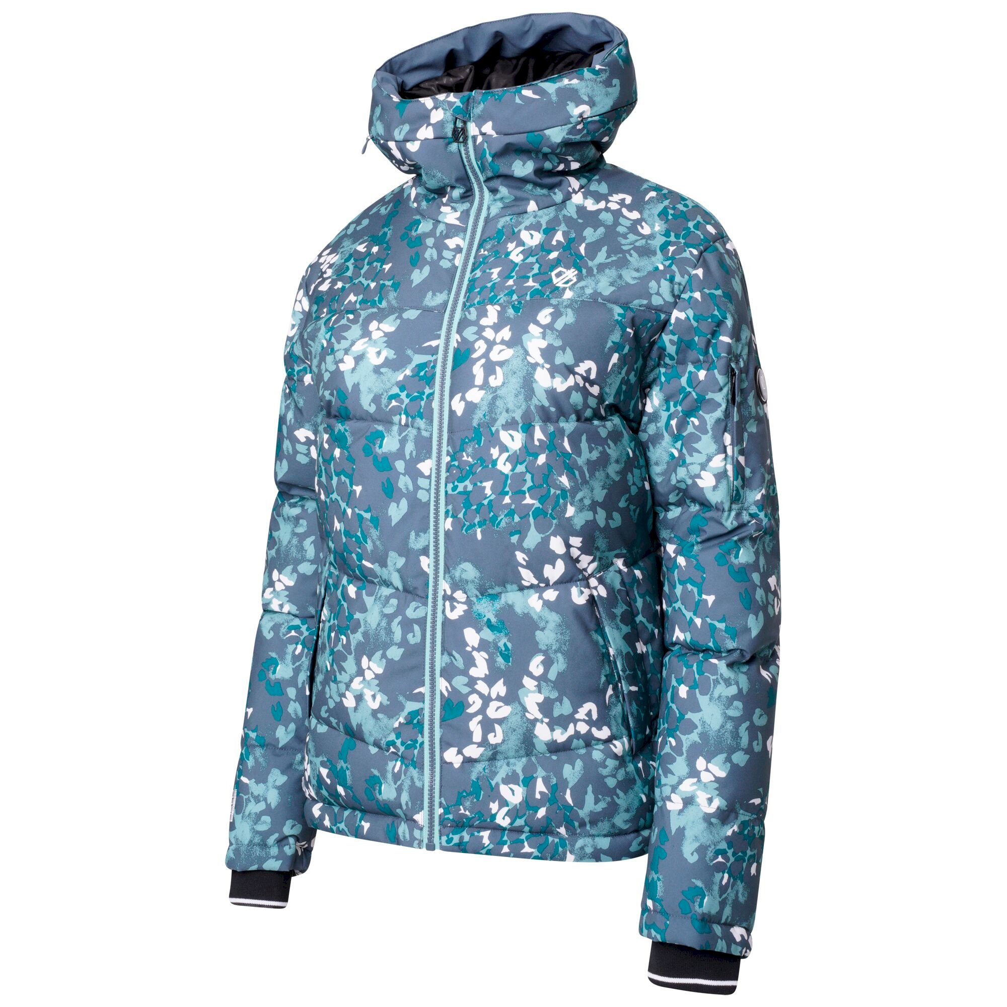 Dare 2b - Women's Verdict Waterproof Insulated Hooded Ski Jacket | Canton Green Animal Print