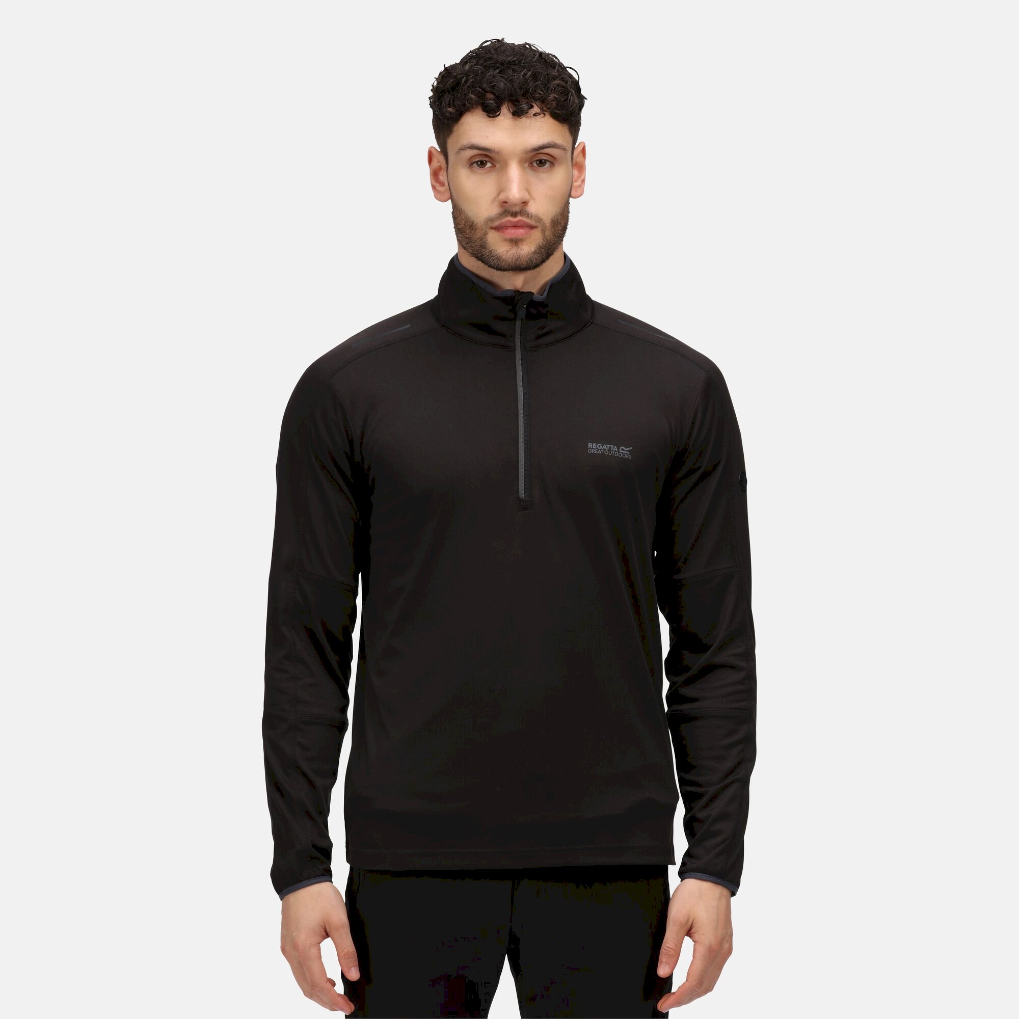 Men's Makhill Half Zip Stretch Midlayer | Black
