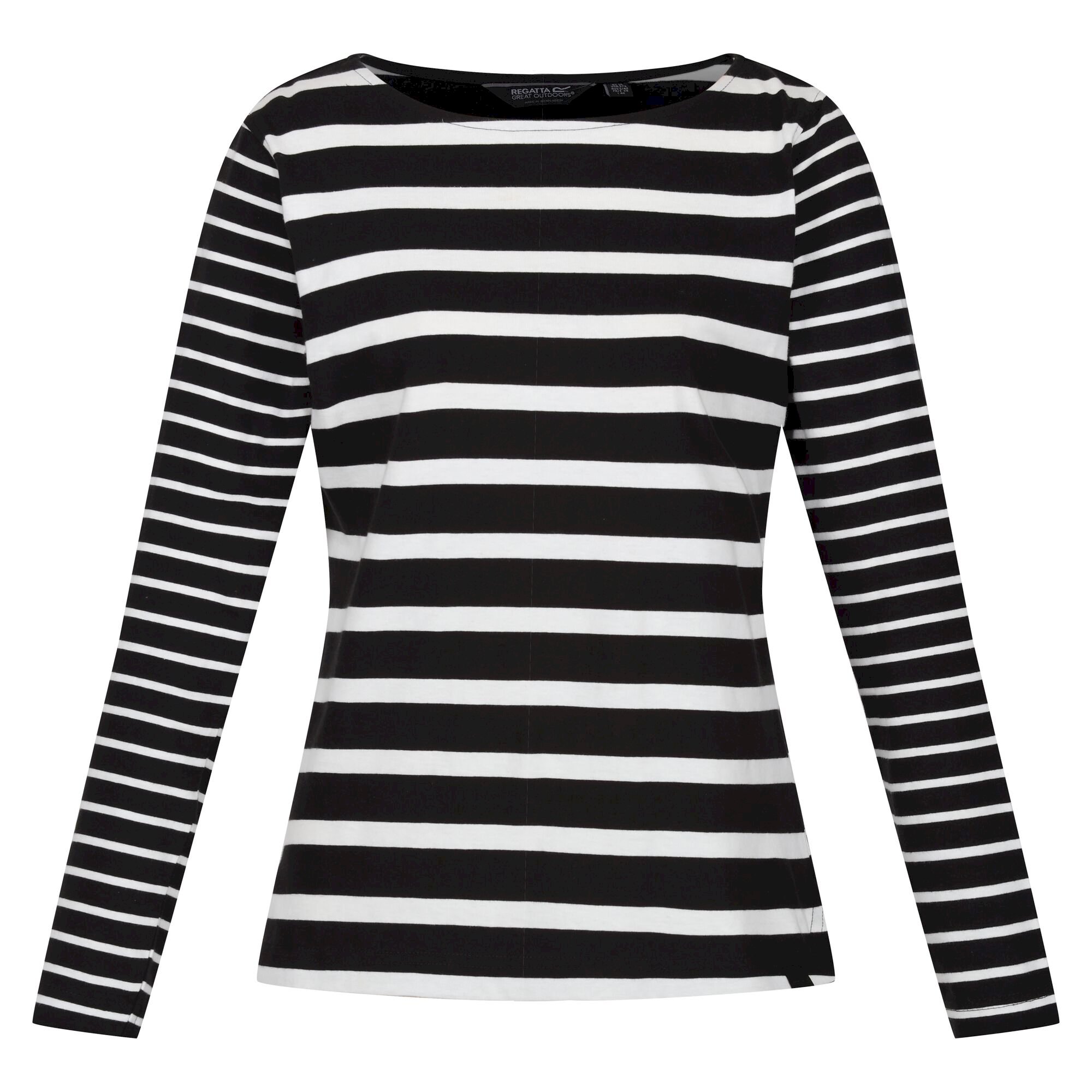 Women's Farida Striped T-Shirt | Black Snow White