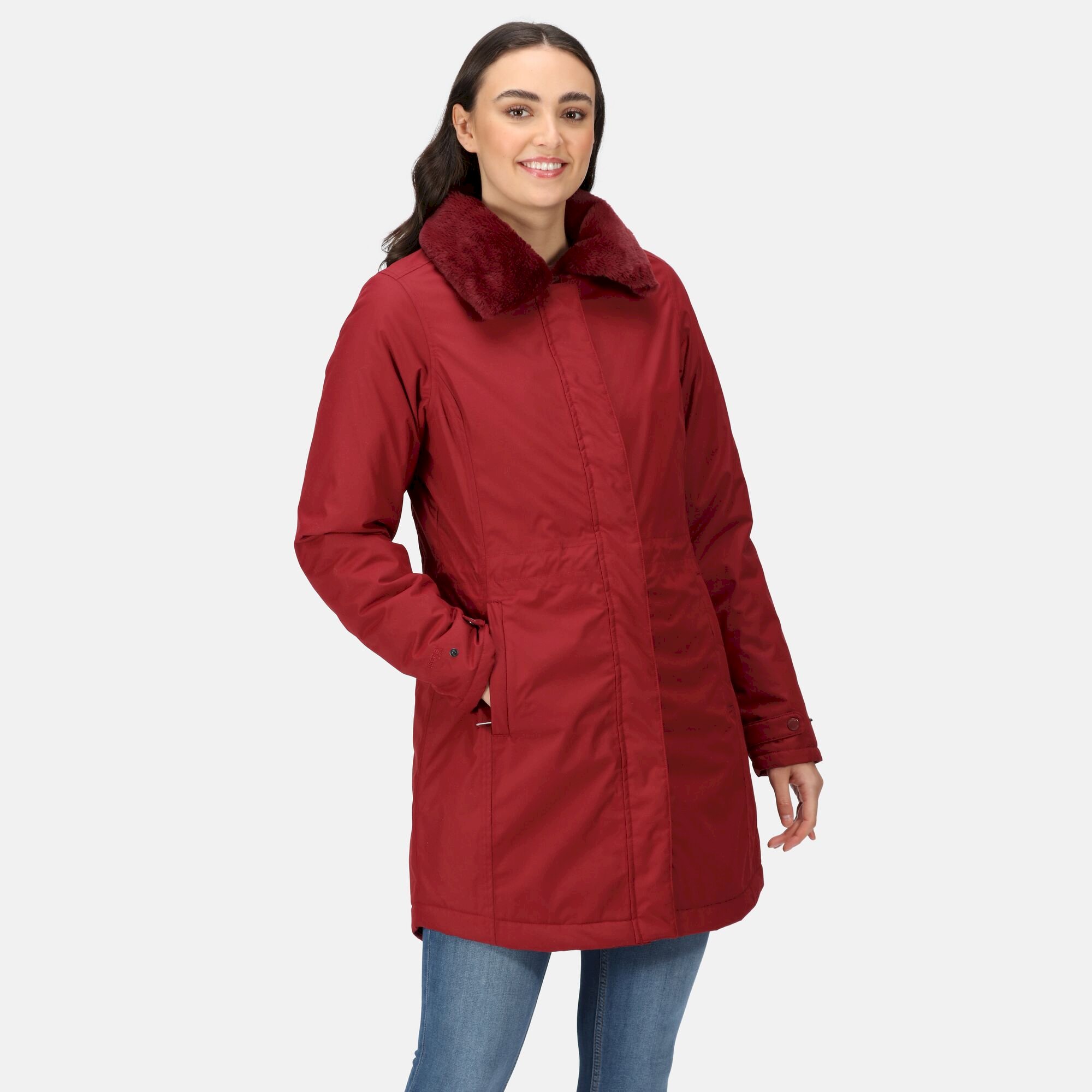 Women's Renata Fur Collar Parka | Cabernet