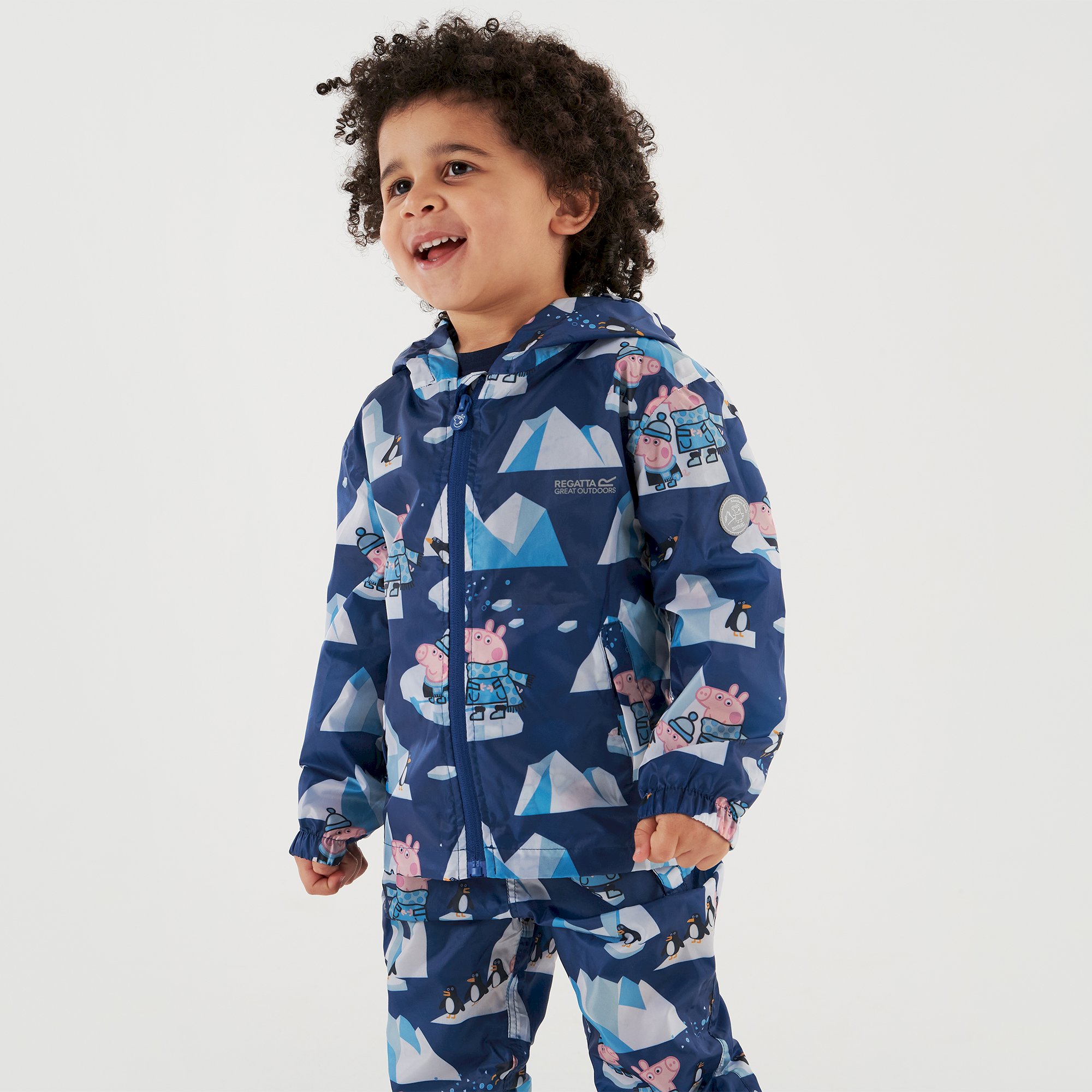 Peppa Pig Waterproof Pack-It Jacket | Space Blue