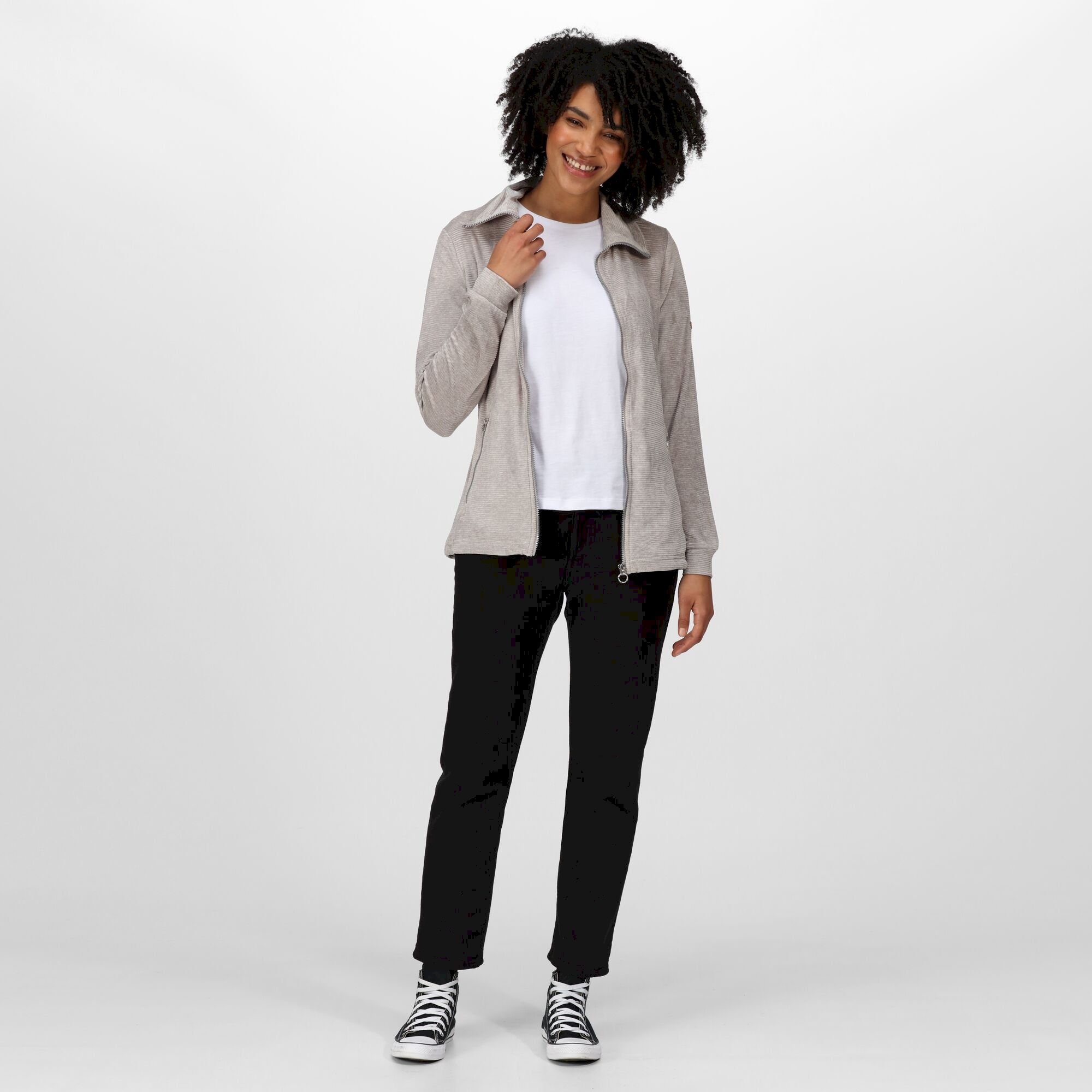 Women's Everleigh Full Zip Fleece | Mineral Grey Texture