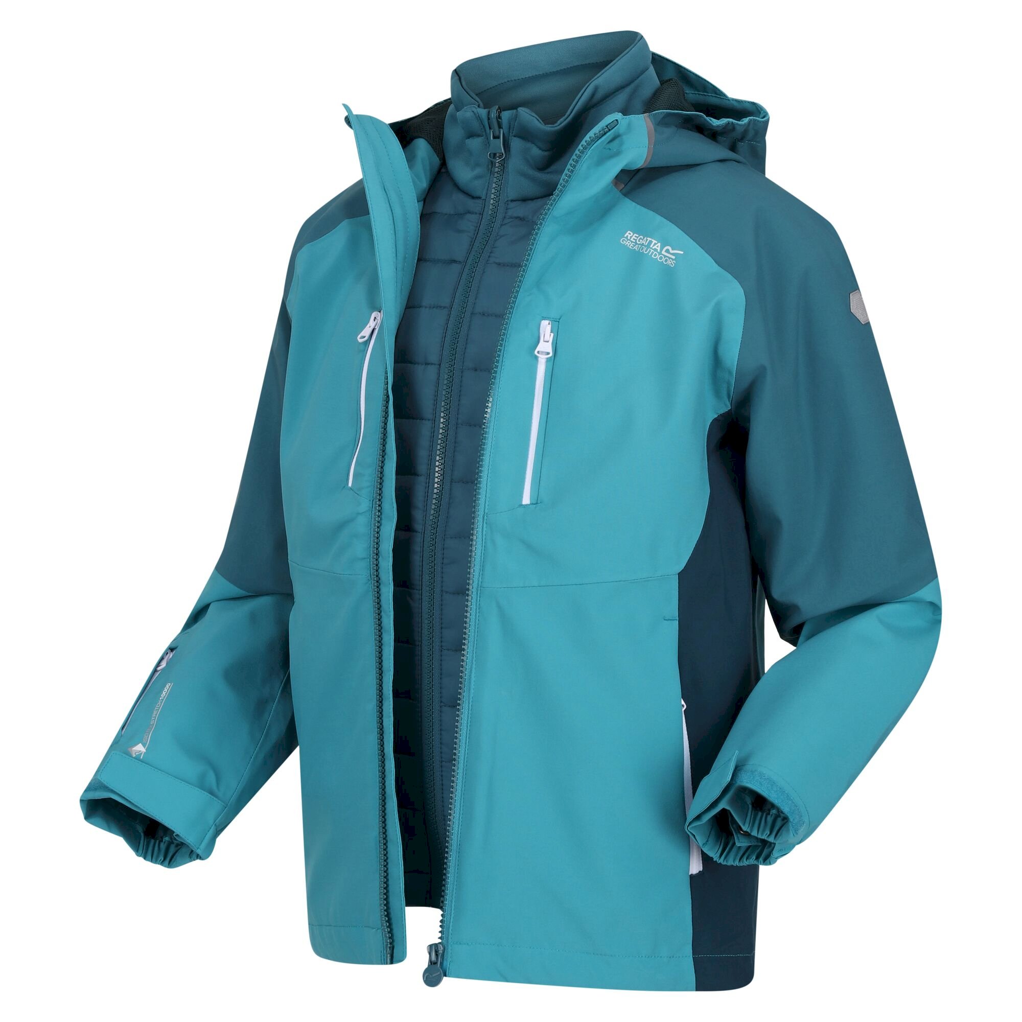 Kids' Hydrate VII 3-In-1 Waterproof Jacket | Pagoda Blue Dragonfly