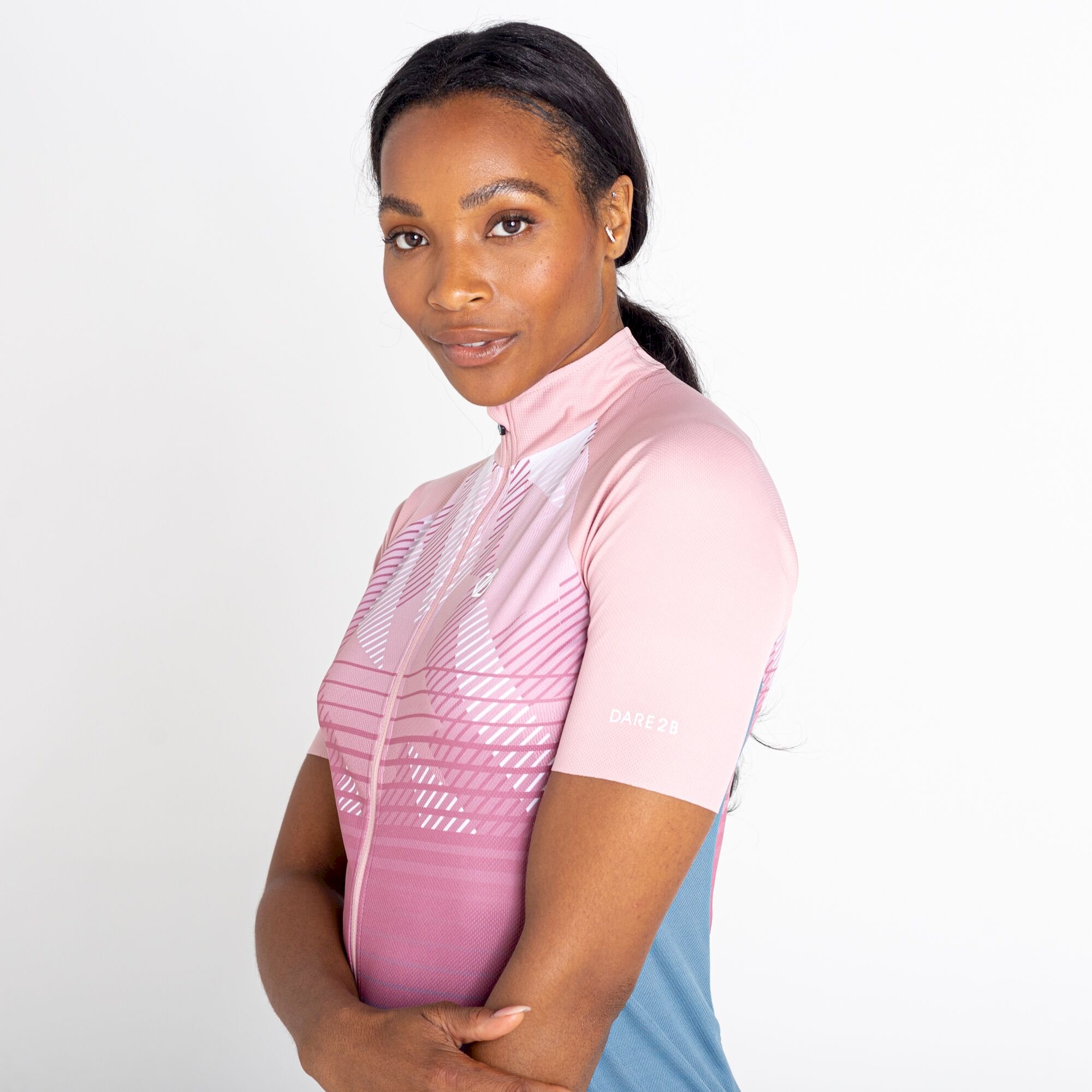 Dare 2b - Women's AEP Prompt Lightweight Jersey | Powder Pink Empowered Print