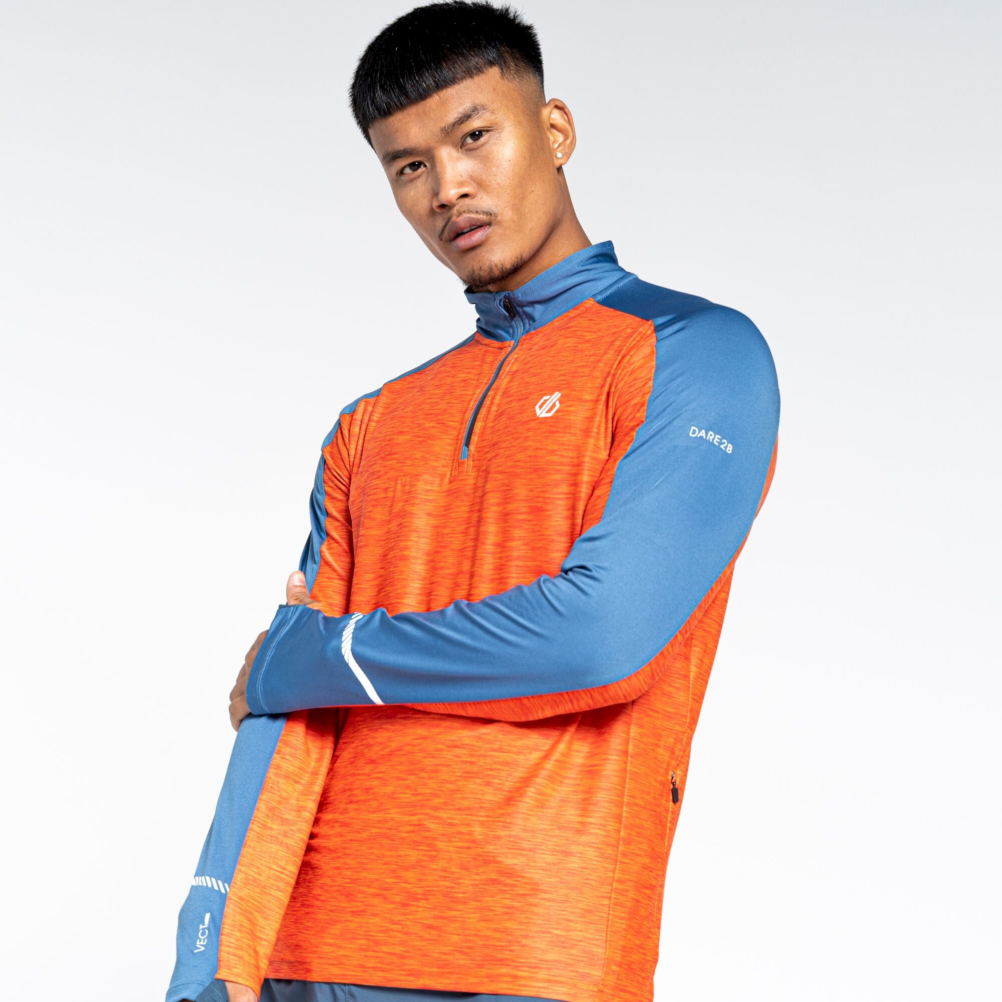 Dare 2b - Men's Power Up II Lightweight Jersey | Burnt Salmon Marl