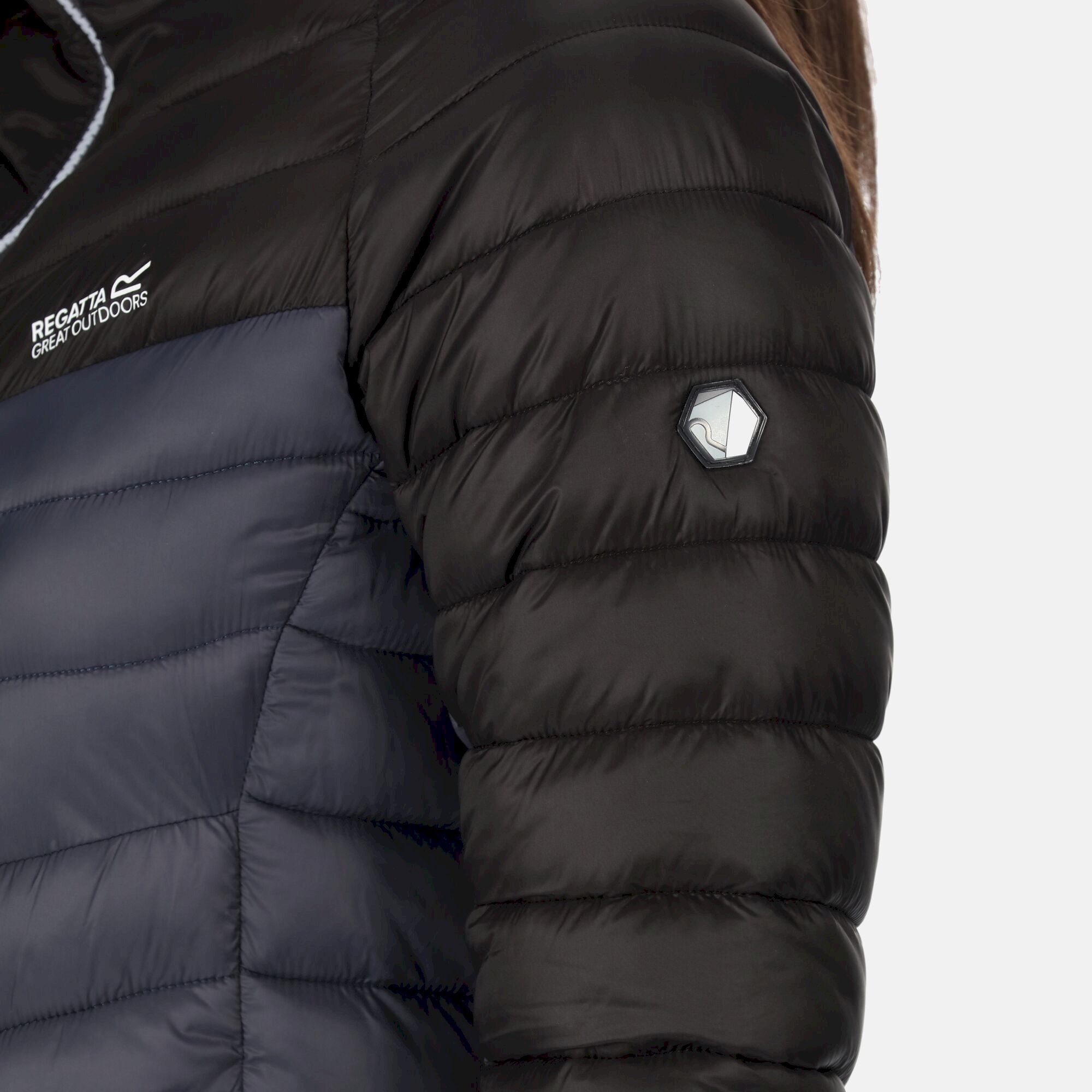 Women's Harrock Lightweight Puffer Jacket | Black Seal Grey
