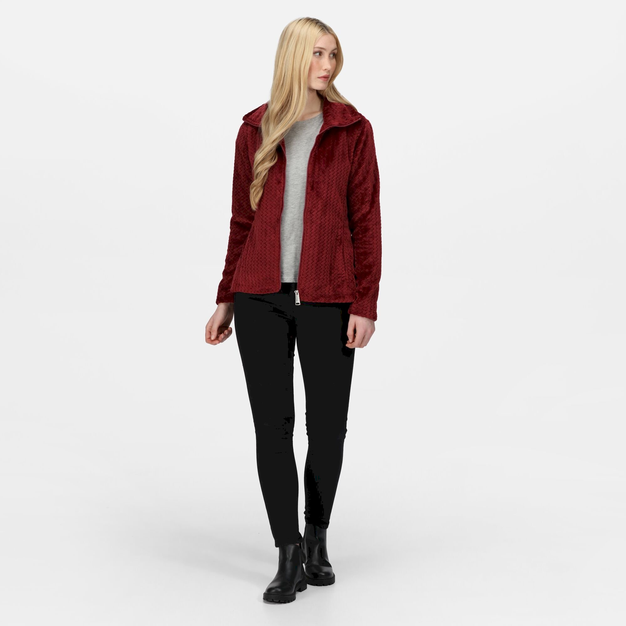 Women's Heloise Full Zip Fleece | Cabernet Ripple