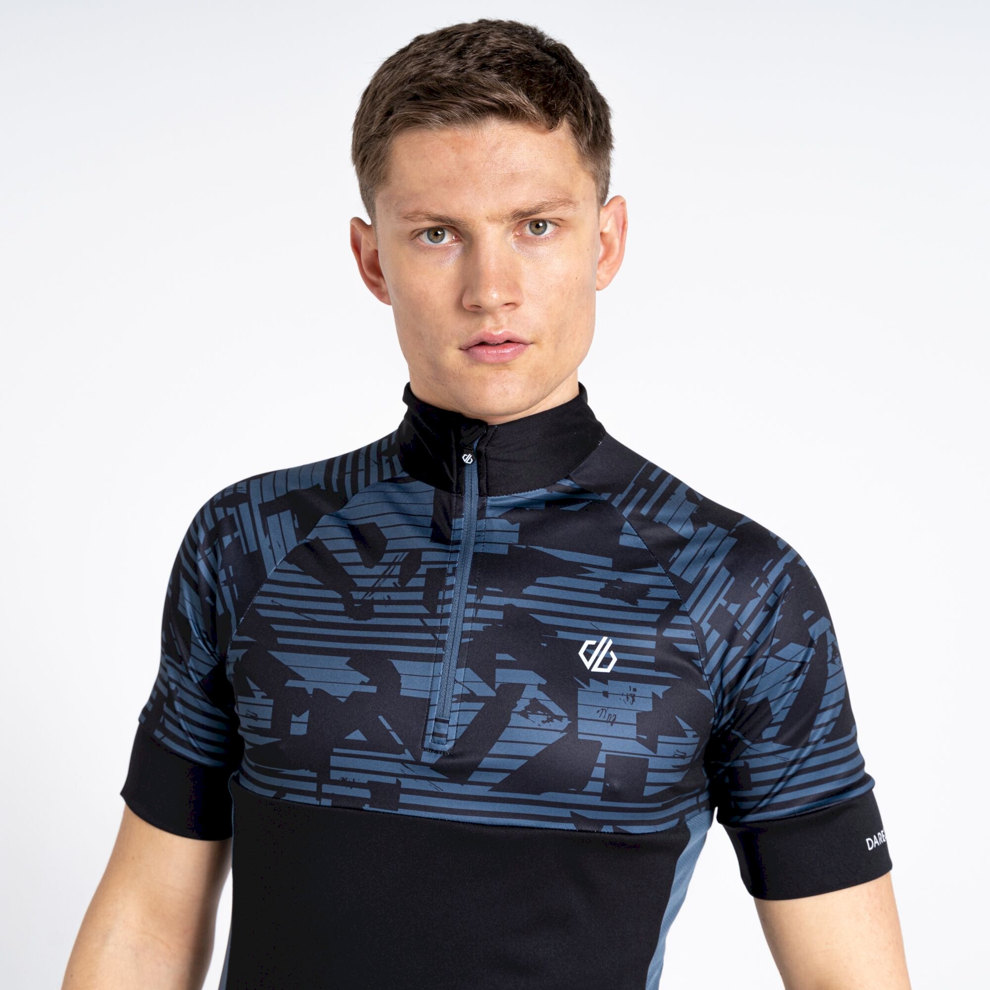 Dare 2b - Men's Stay The Course II Cycling Jersey | Black Downshift Print