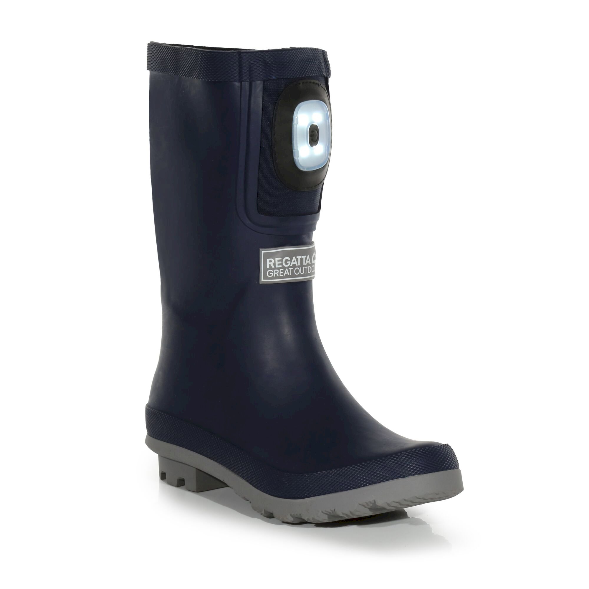 Kids' Fairweather Shine Brite Light Wellies | Navy Storm Grey