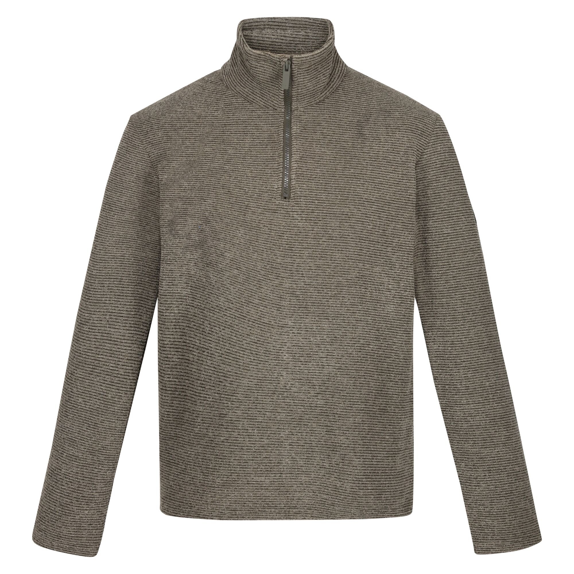 Men's Edley Half Zip Fleece | Dark Khaki Linear