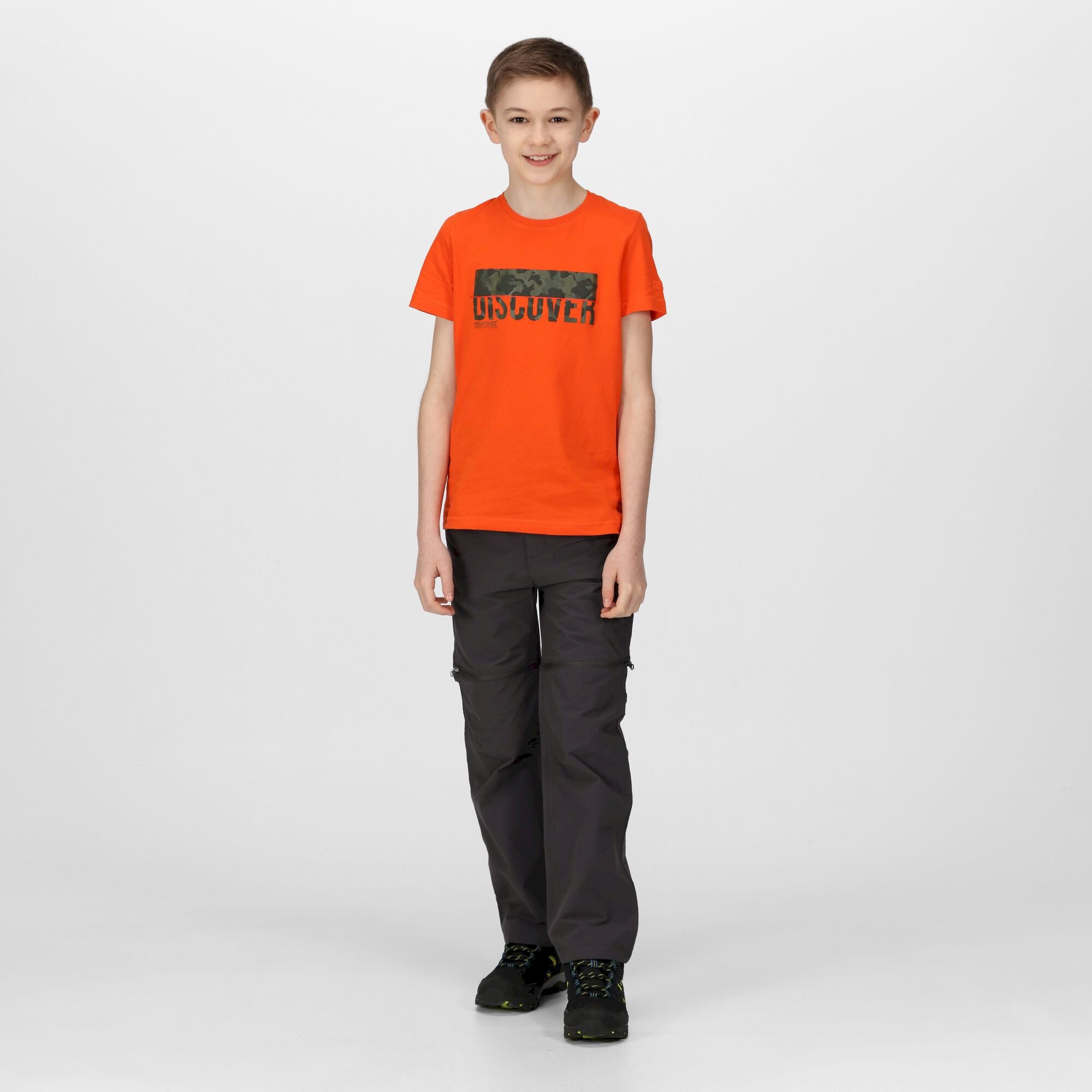 Kids' Highton Stretch Zip Off Walking Trousers | Seal Grey