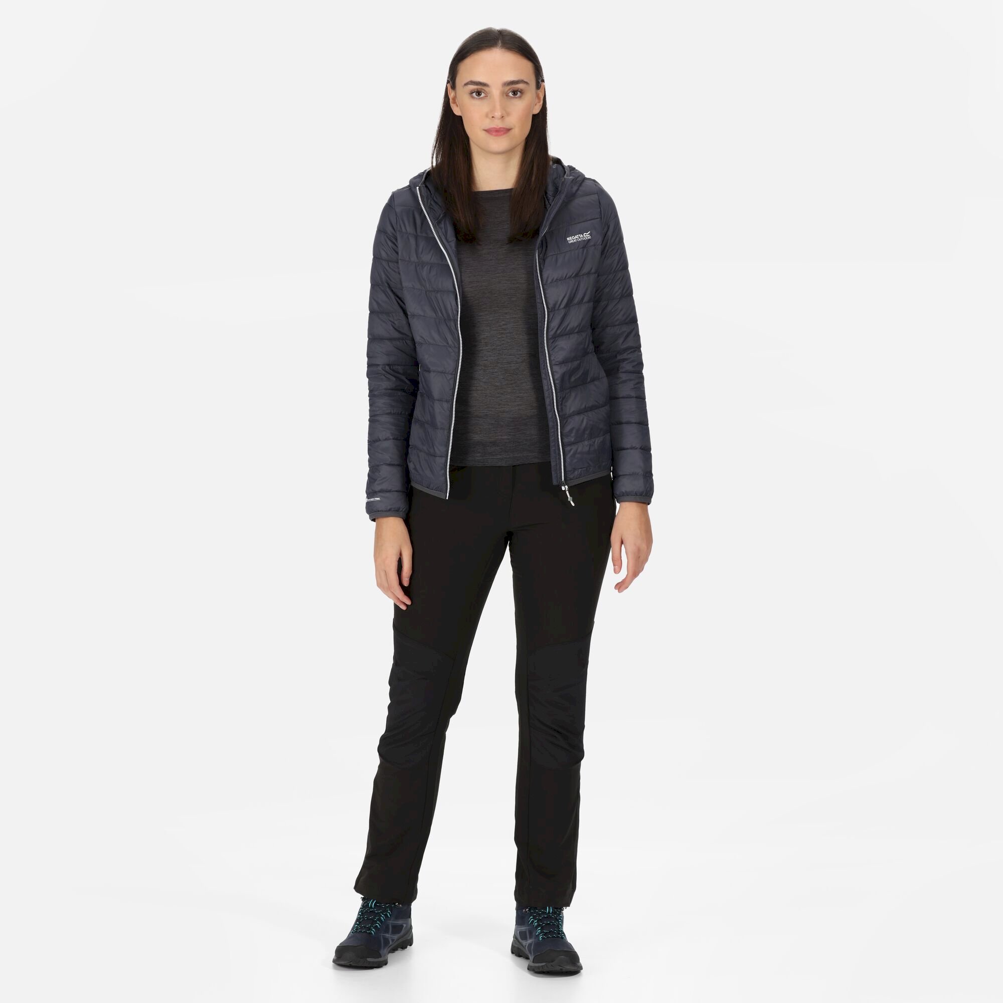 Women's Hooded Hillpack Lightweight Puffer Jacket | Seal Grey