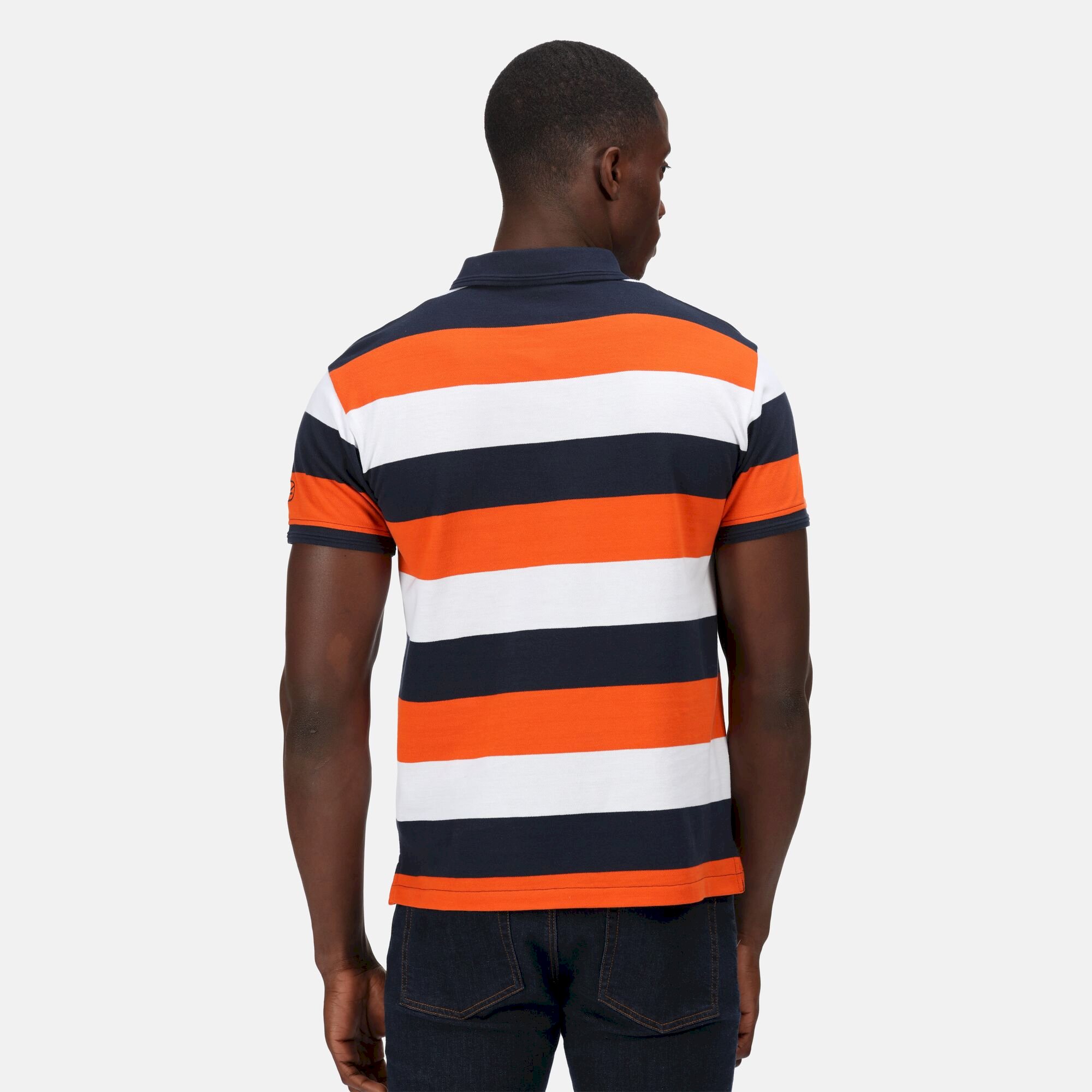 Men's Maxen Stripe Polo Shirt | Navy Stripe