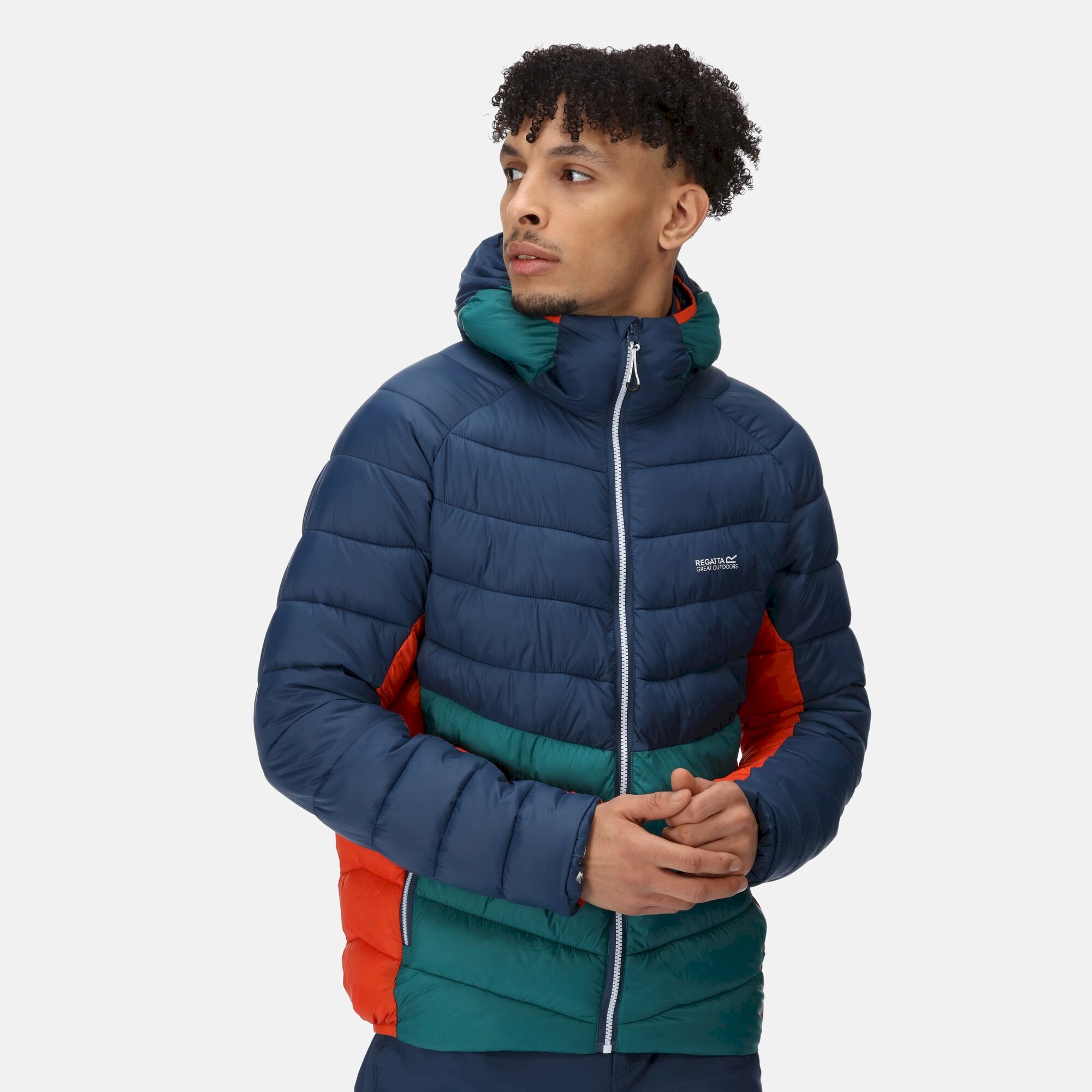 Men's Harrock Hooded Puffer Jacket | Admiral Pacific Green