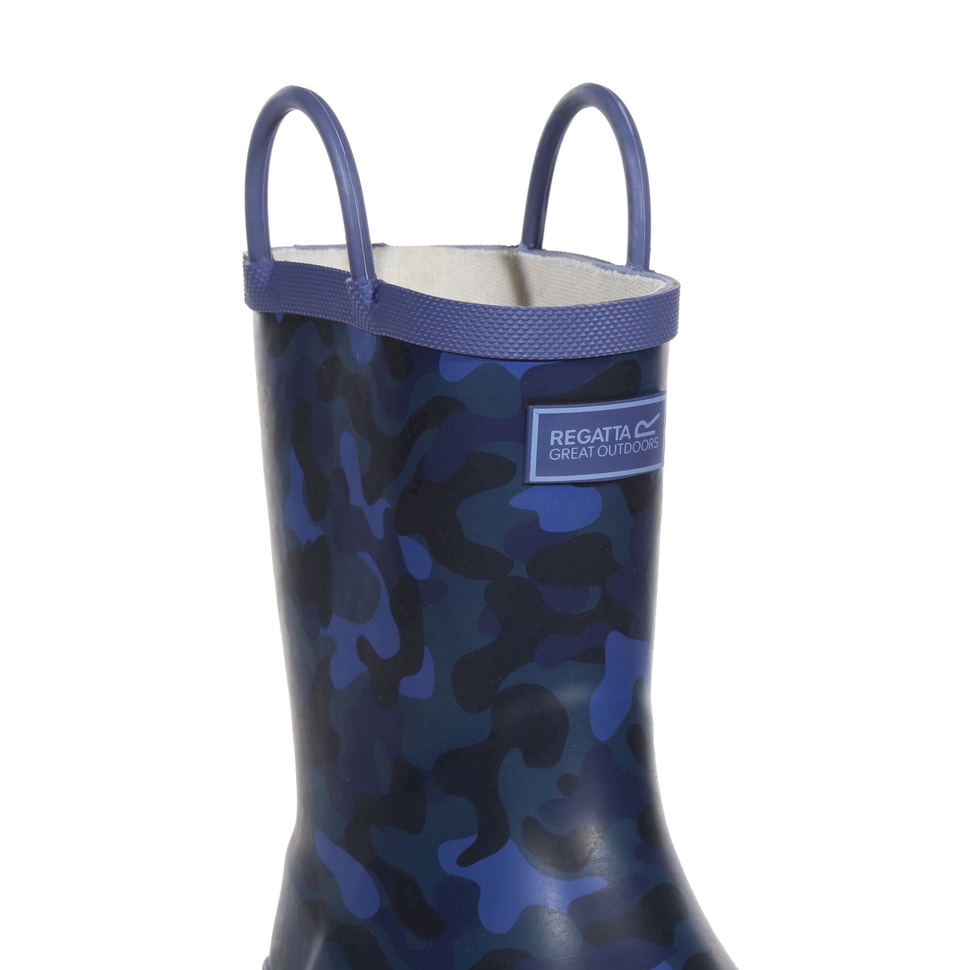 Kids Minnow Printed Wellies | Dark Denim Camoflauge