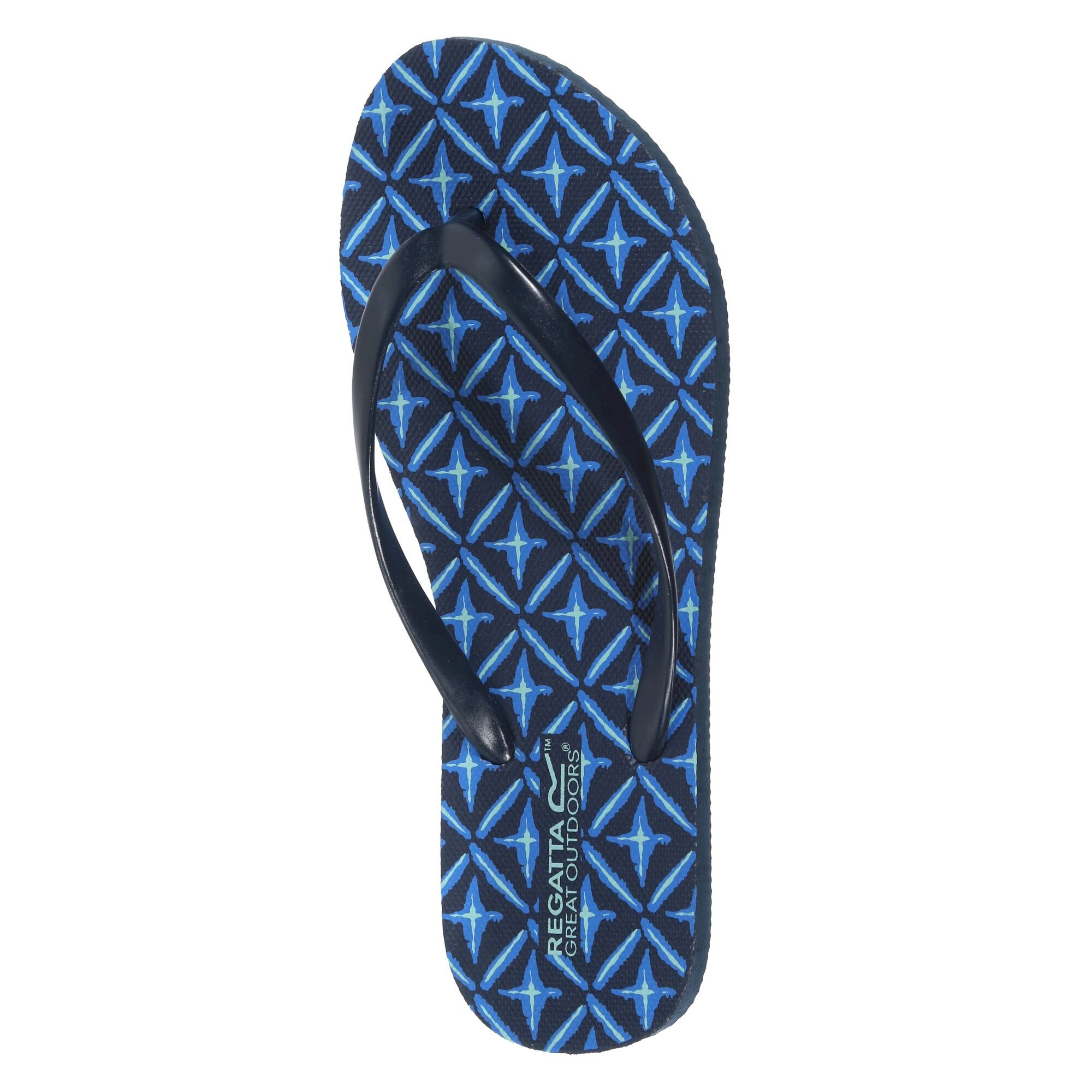 Women's Bali Flip Flops | Navy Tile