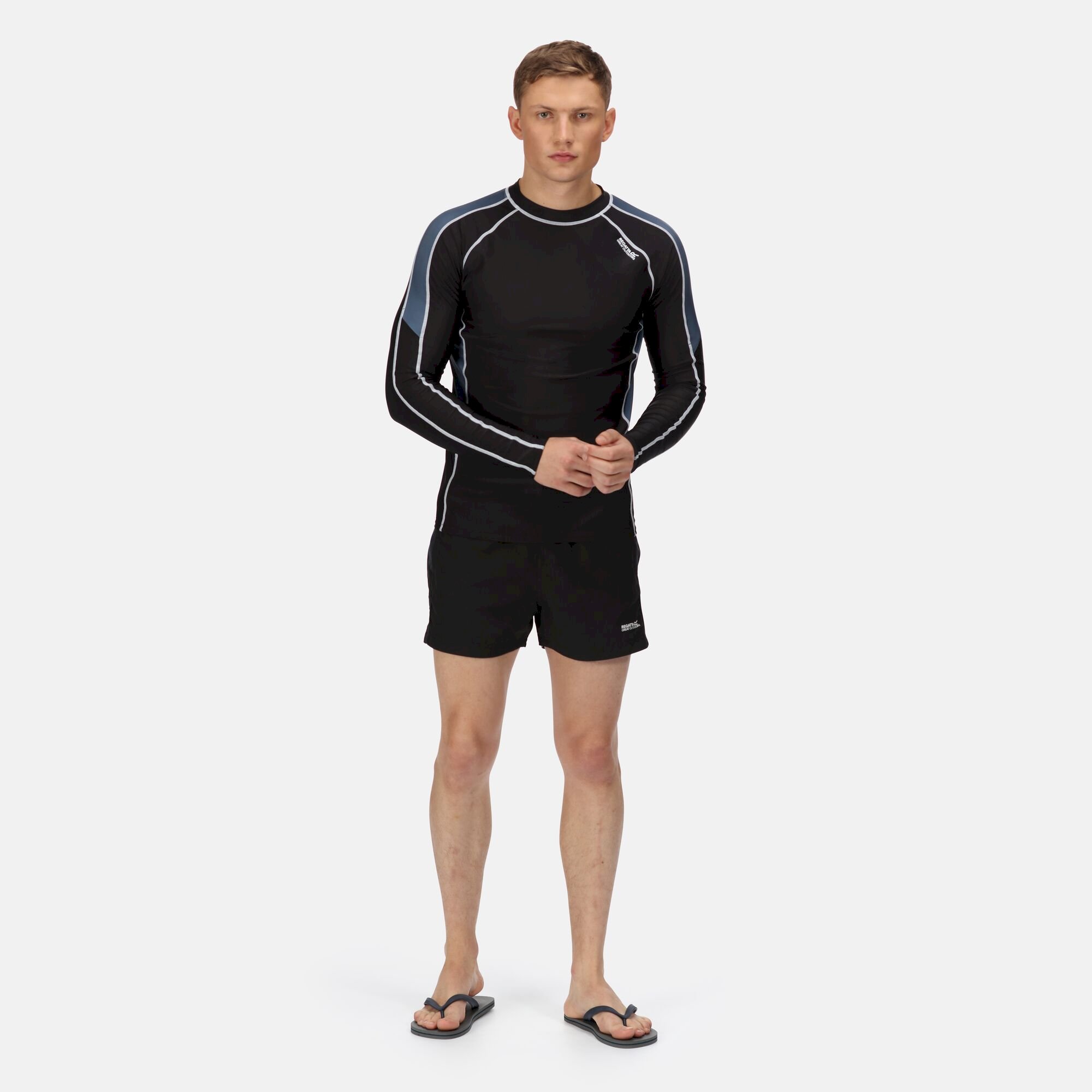 Men's Long Sleeve Rash Guard | Black India Grey