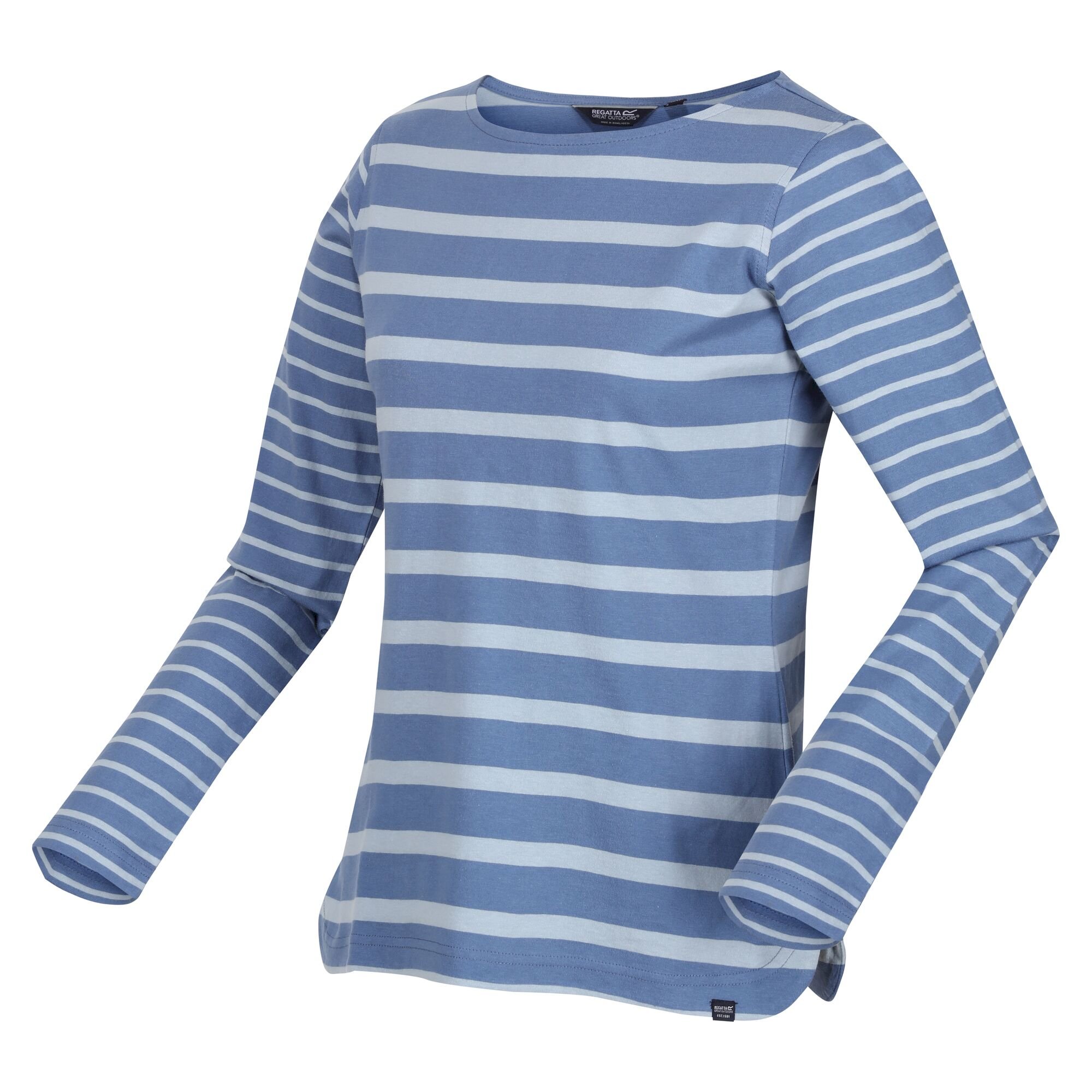 Women's Farida Striped T-Shirt | Slate Blue Ice Grey