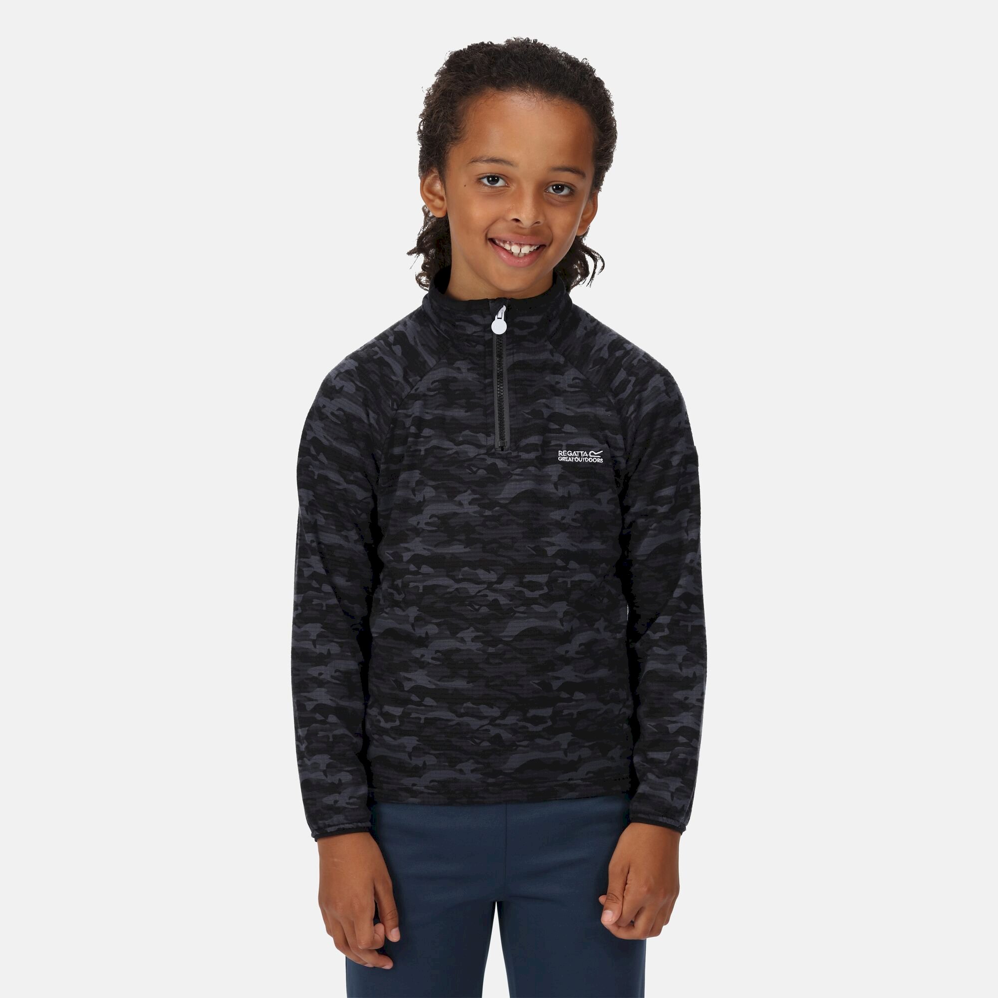 Kids' Highton Half Zip Fleece | India Grey Camo
