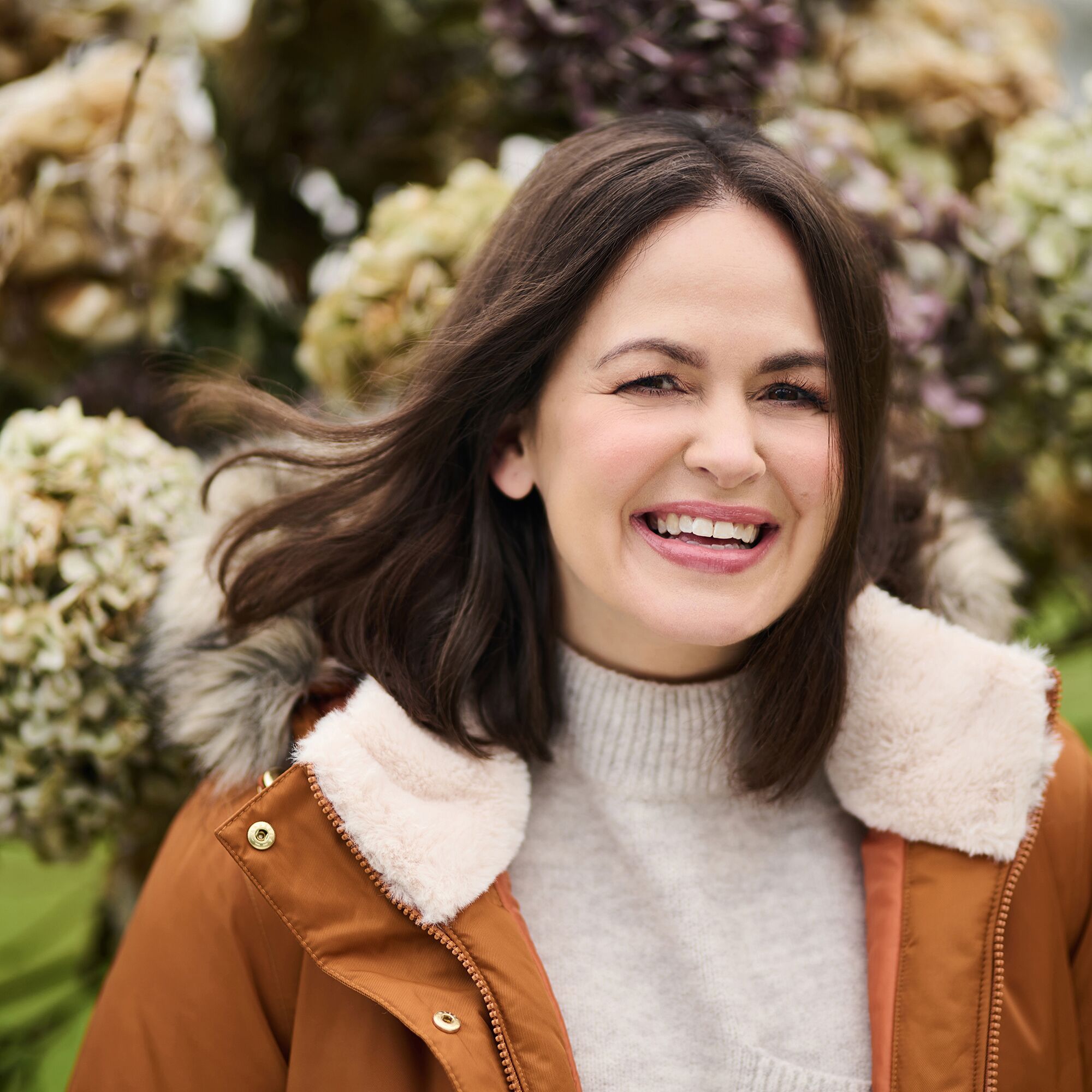 Giovanna Fletcher Collection - Lyanna Fur Trim Parka Jacket | Copper Almond