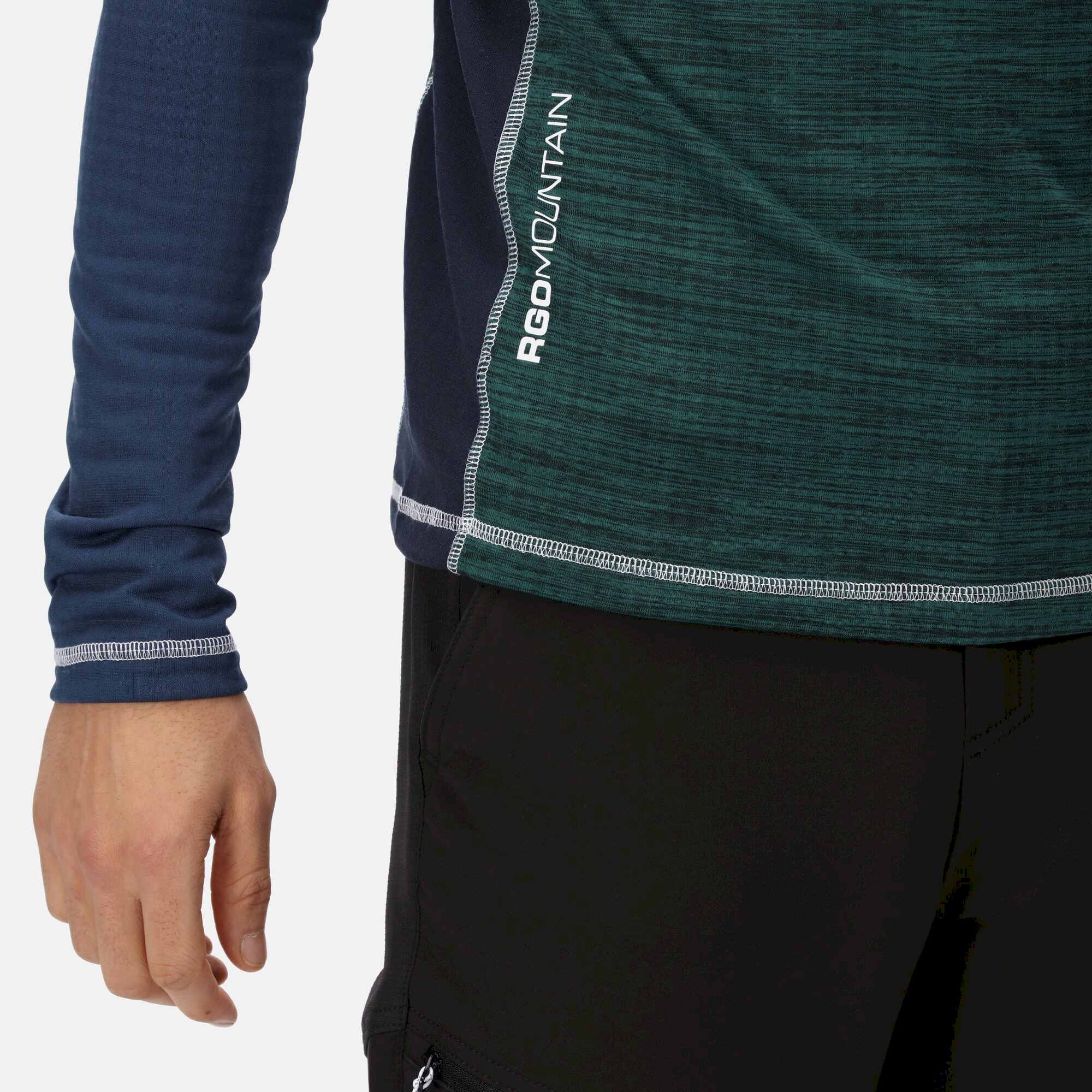 Men's Hepley Half Zip Lightweight Fleece | Pacific Green Admiral Blue