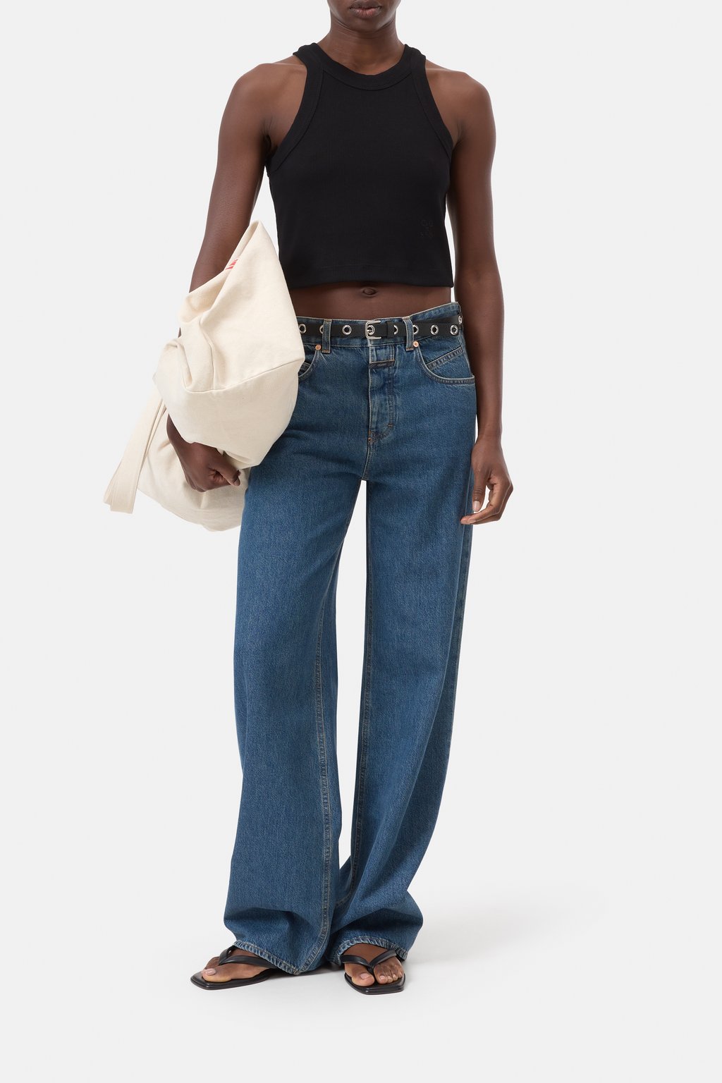 Racer Top aus Baumwoll-Mix