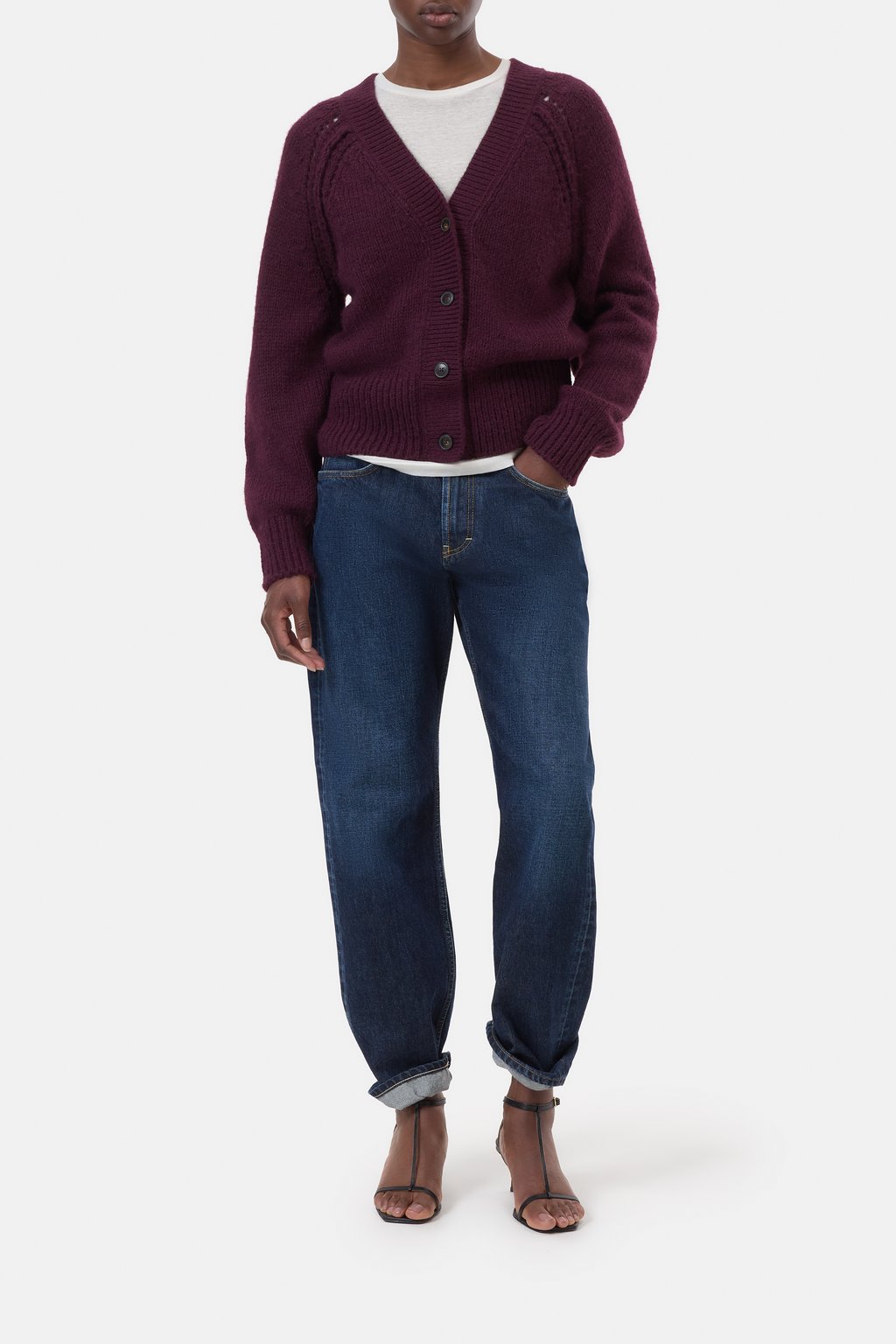 Cardigan aus Alpaka-Wollmix