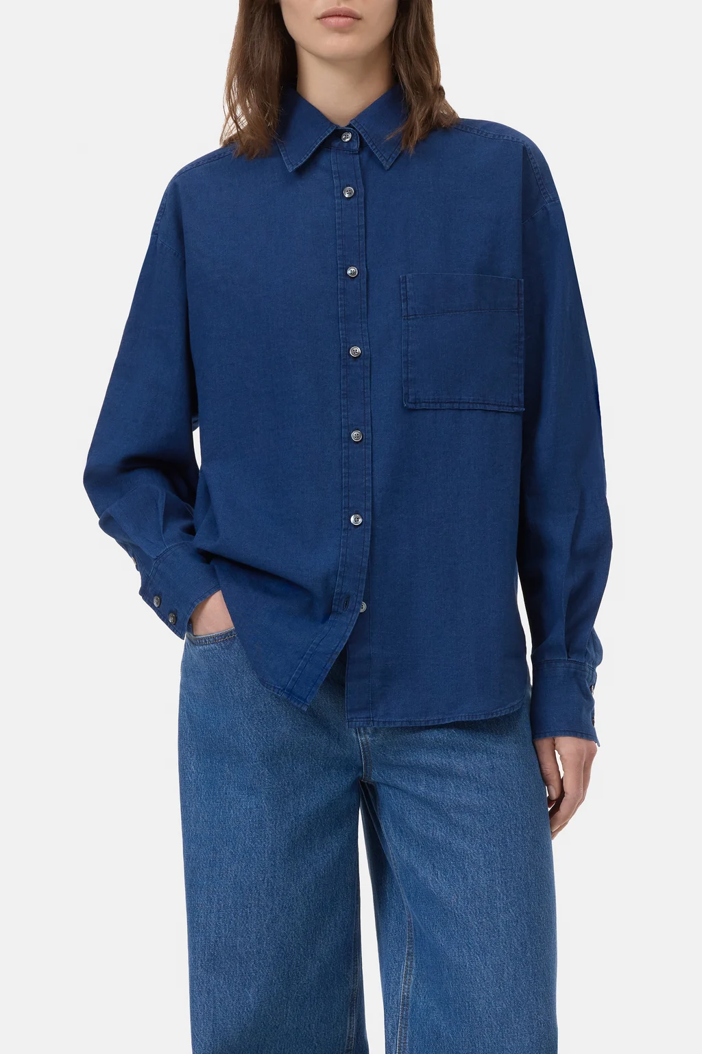 Oversized Hemd aus Baumwolle