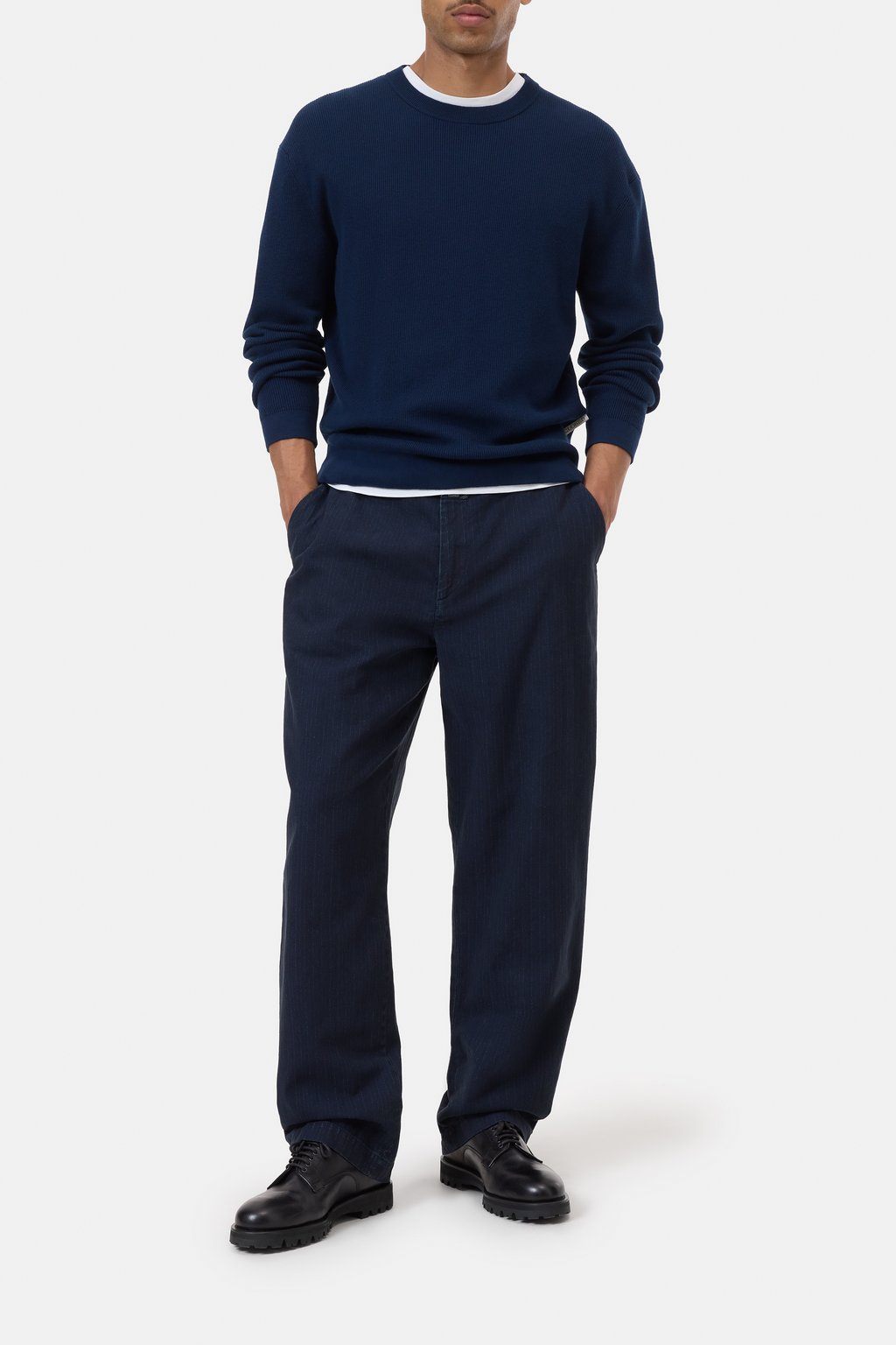 Feinstrickpullover aus Baumwoll-Mix