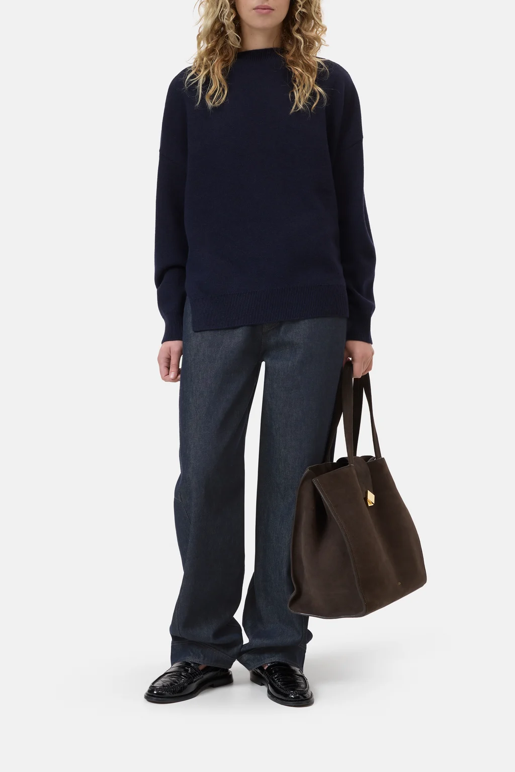 Doubleface-Pullover aus Woll-Mix