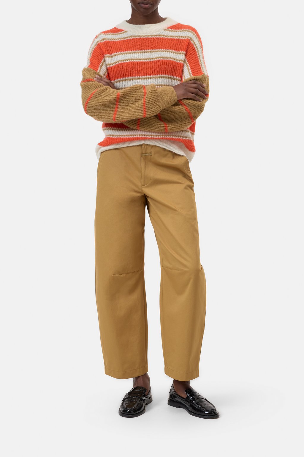 Gestreifter Pullover aus Alpaka-Woll-Mix