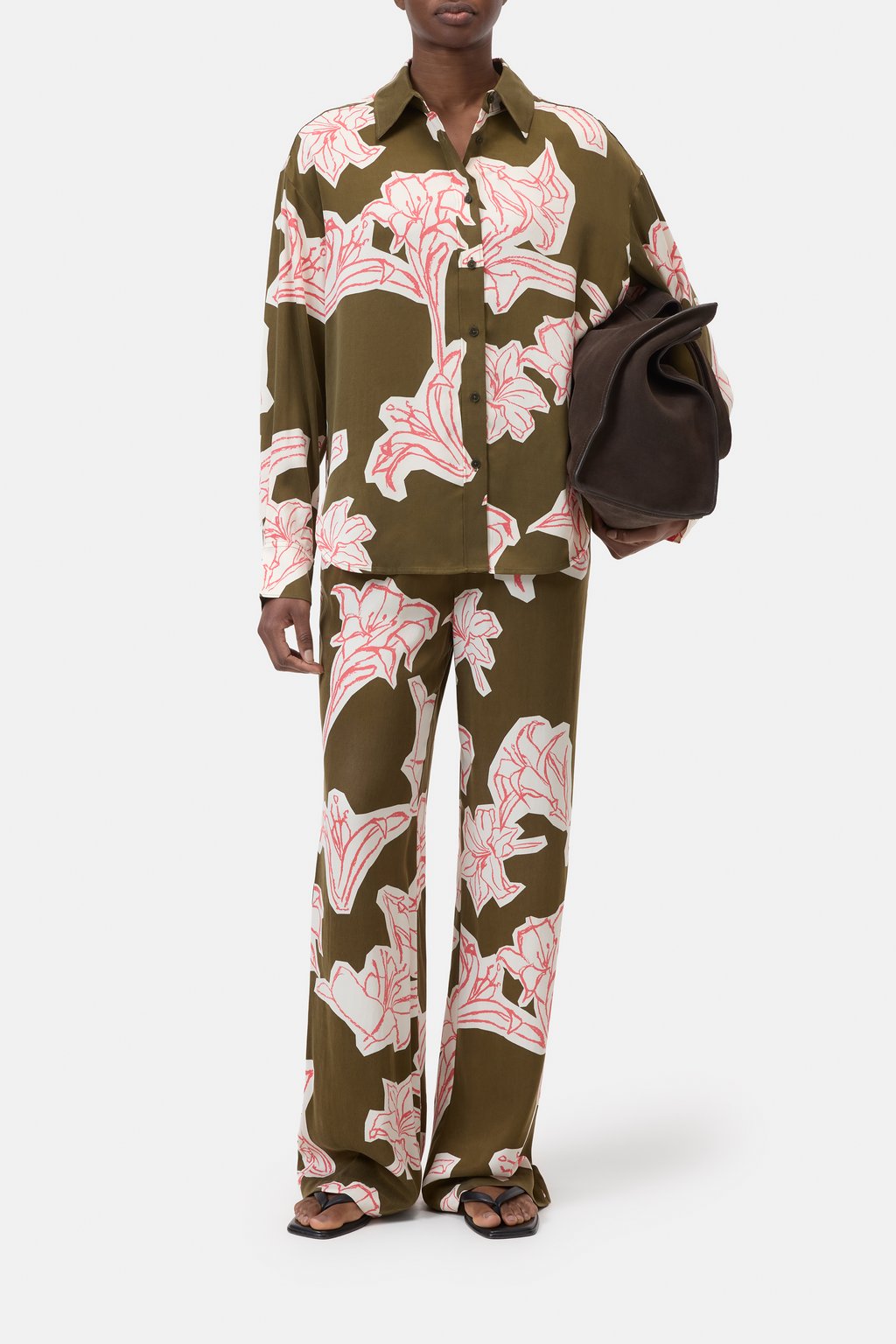 Bluse mit abstraktem Blumen-Print